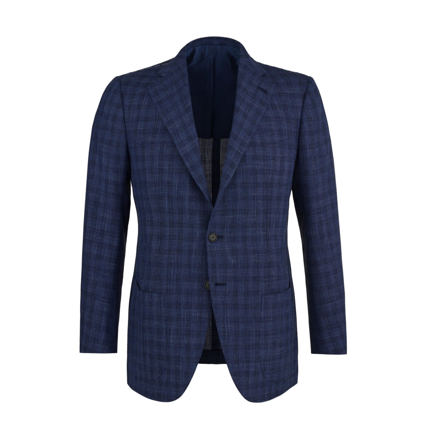 Cesare Attolini Single-Breasted Unstructured Checked Wool and Silk-Blend Suit in Blue - SARTALE