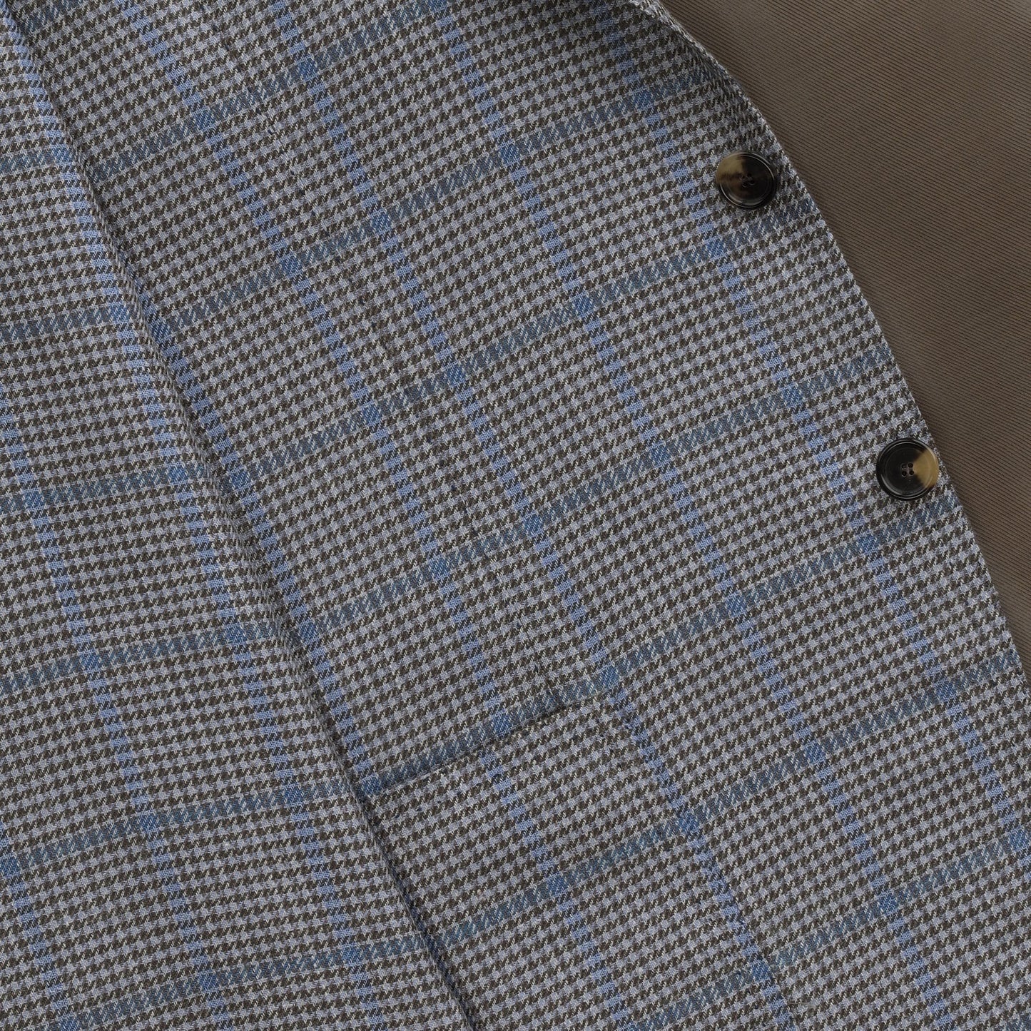 Single-Breasted Glen-Check Silk, Cashmere and Linen-Blend Jacket in Light Blue