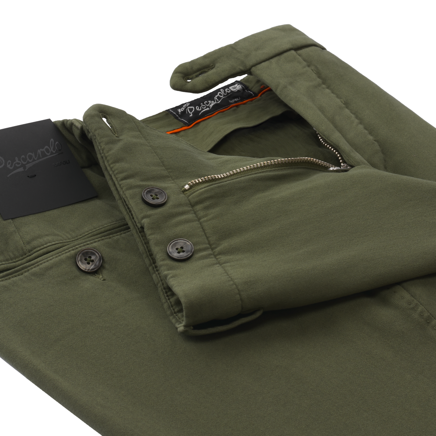Marco Pescarolo Slim-Fit Stretch-Cotton and Cashmere-Blend Trousers in Olive Green - SARTALE