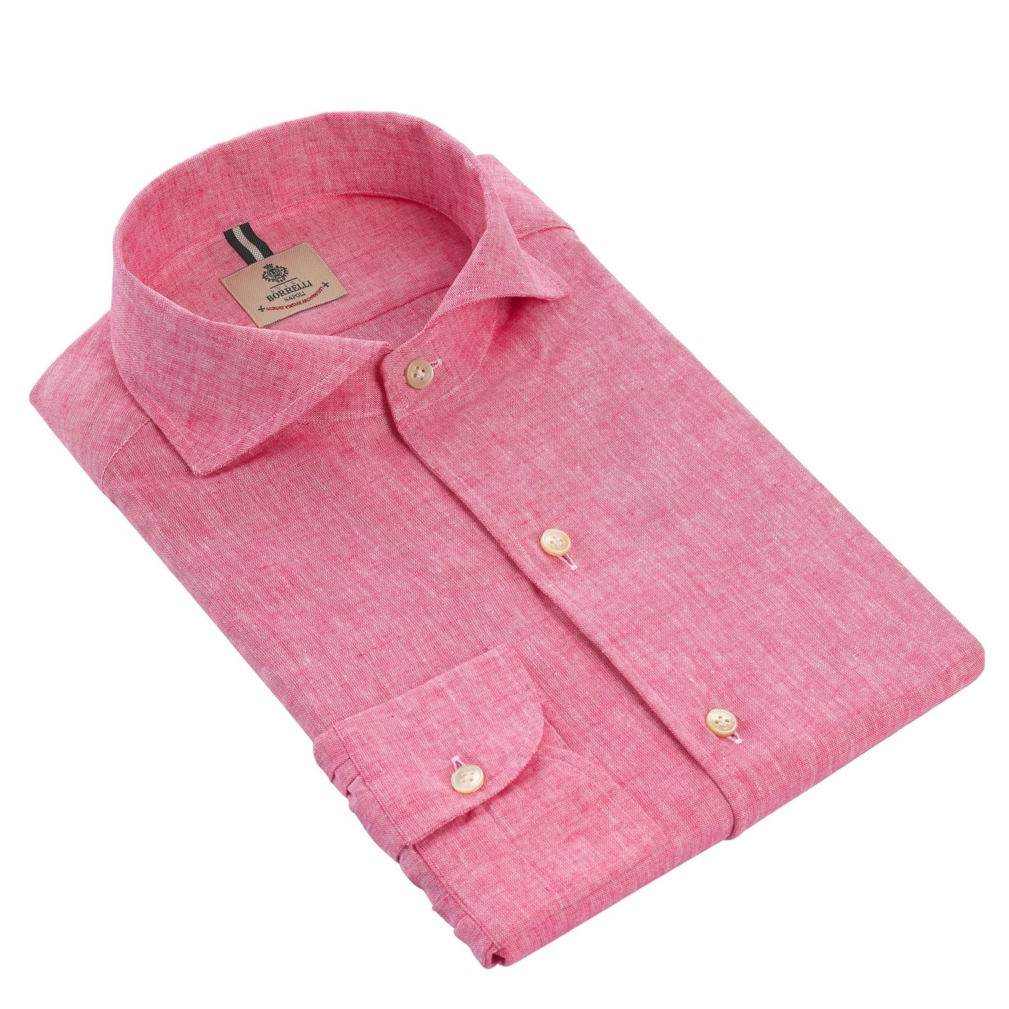 Luigi Borrelli Linen and Cotton-Blend Shirt in Pink - SARTALE