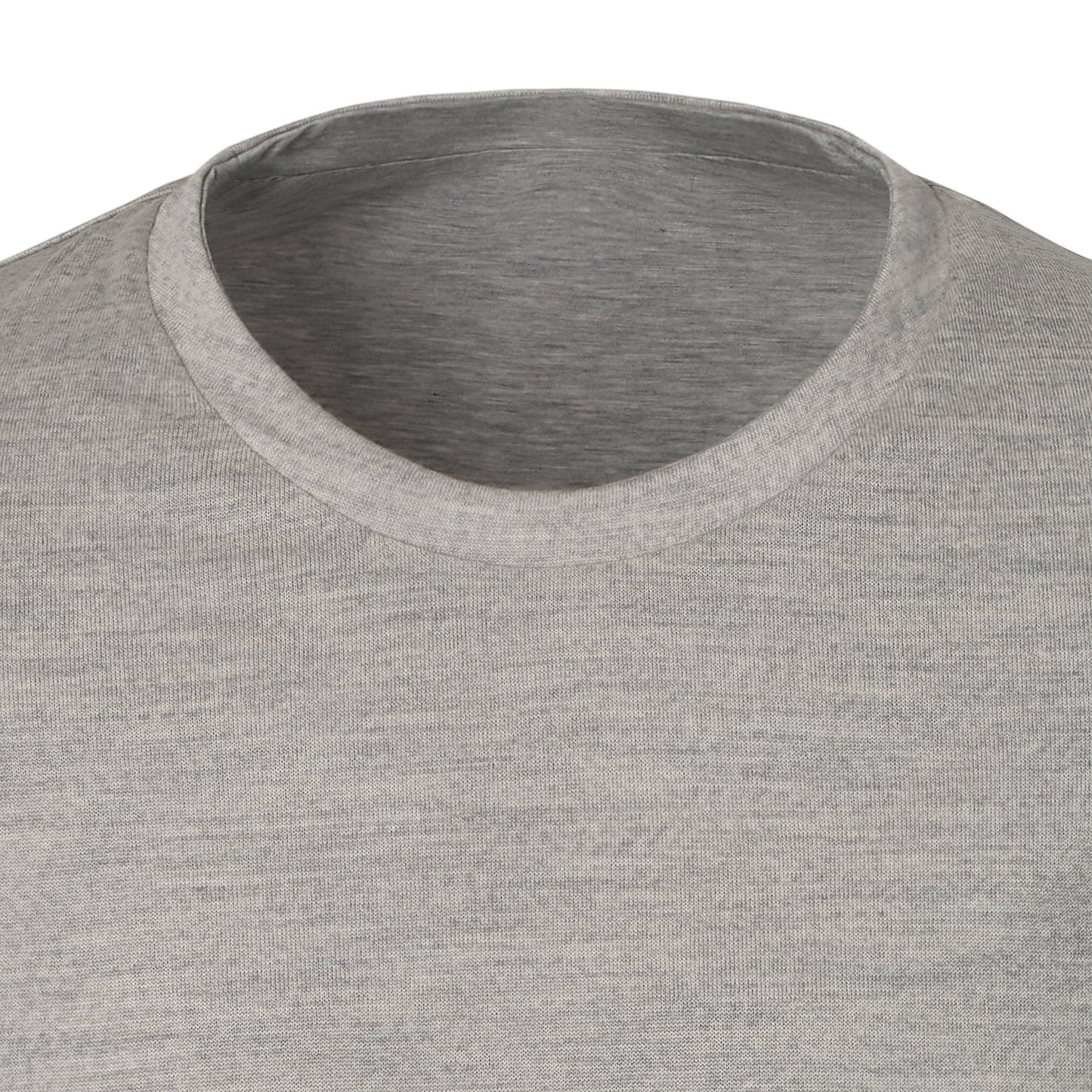 Sease Virgin Wool and Cotton Reversible T-Shirt in Pearl Grey - SARTALE