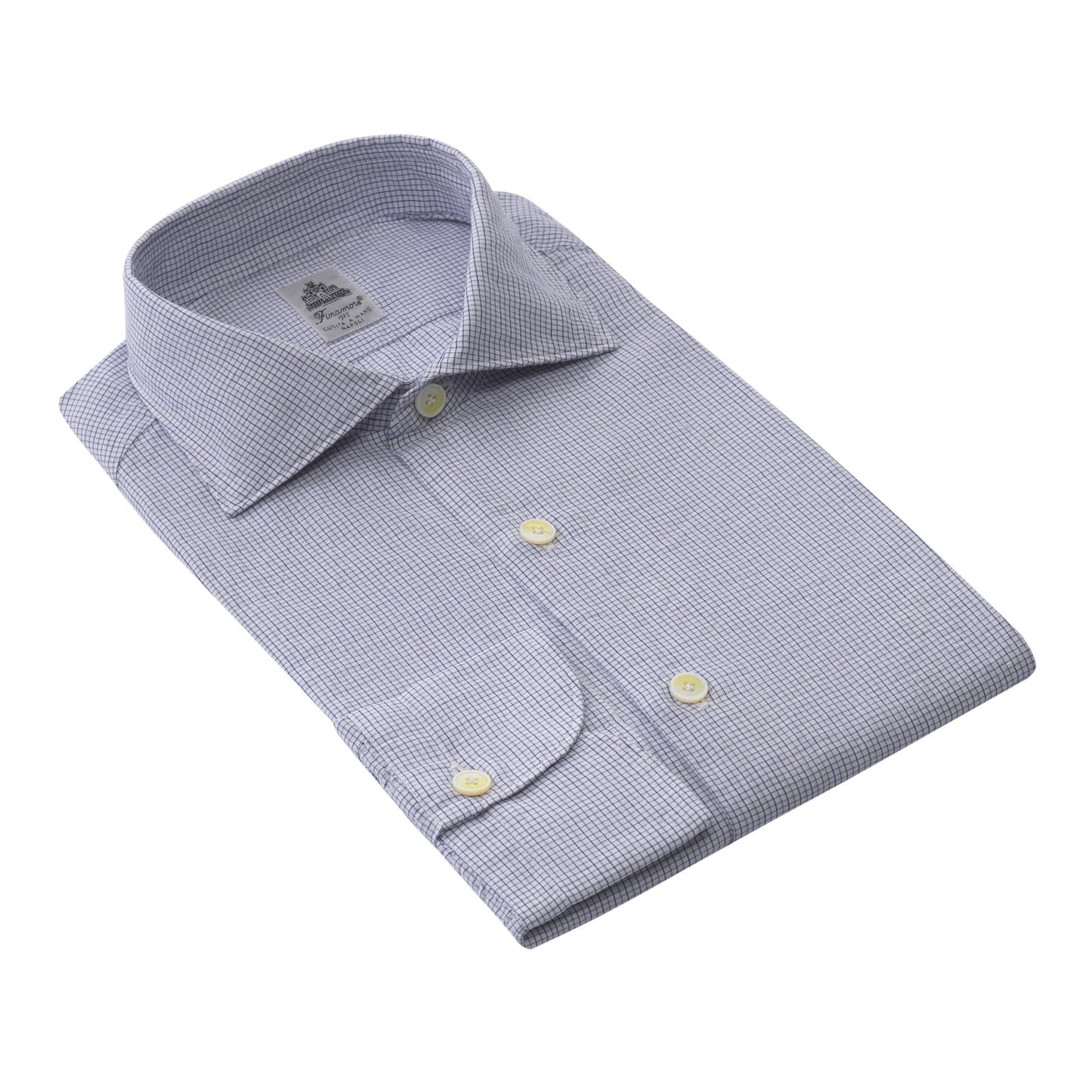 Finamore Cotton and Linen-Blend Shirt in Light Blue - SARTALE