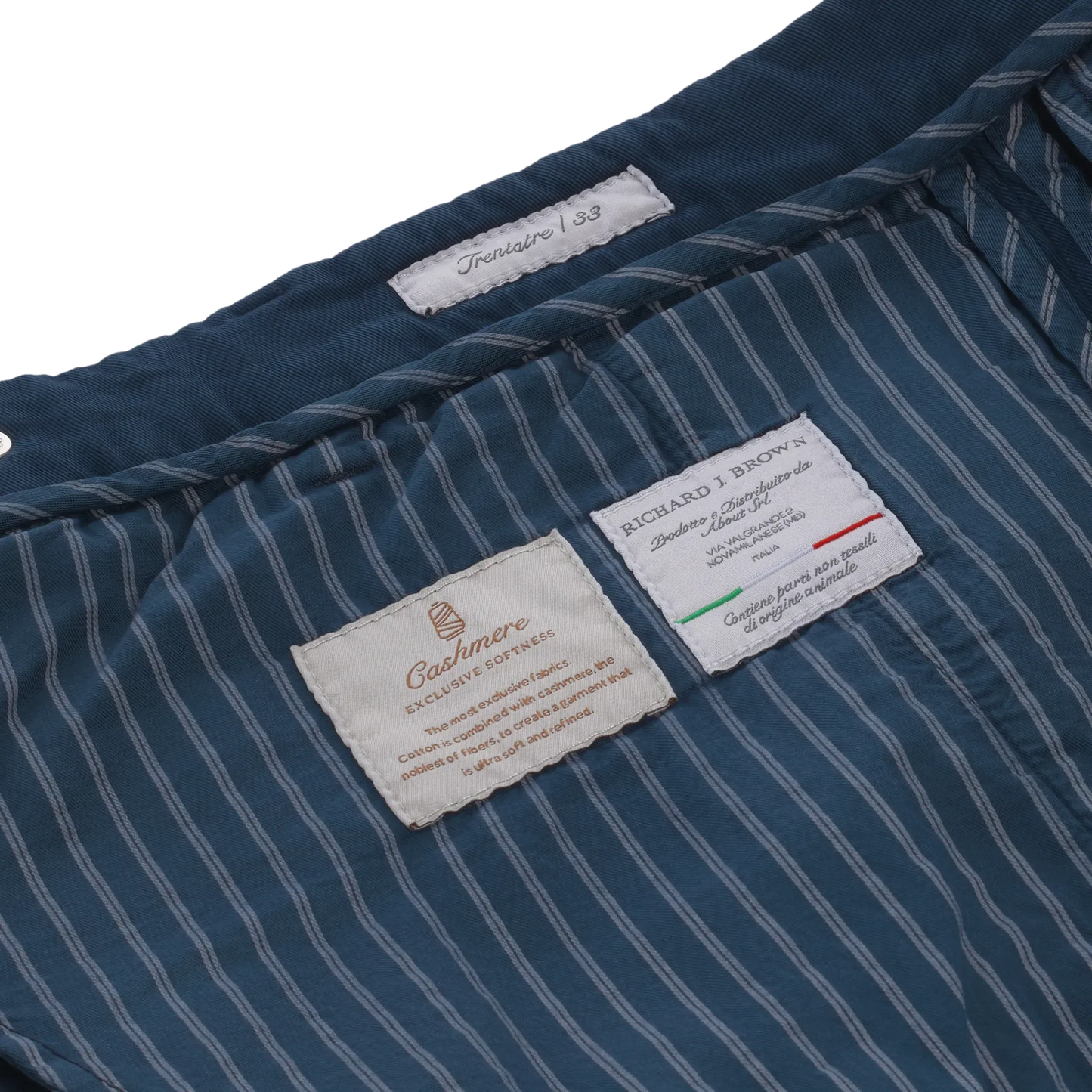 Slim-Fit Stretch-Cotton Trousers in Dark Blue