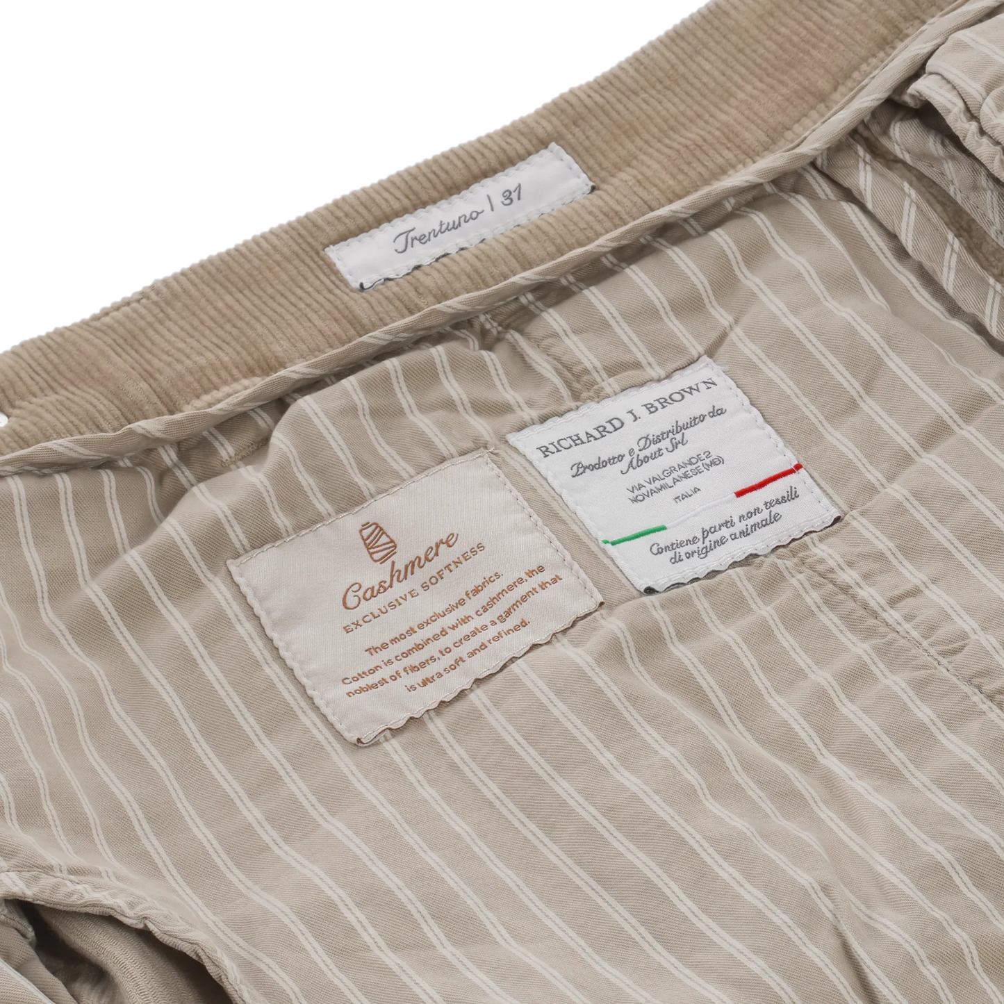 Slim-Fit Stretch-Cotton Velvet Trousers in Camel Brown