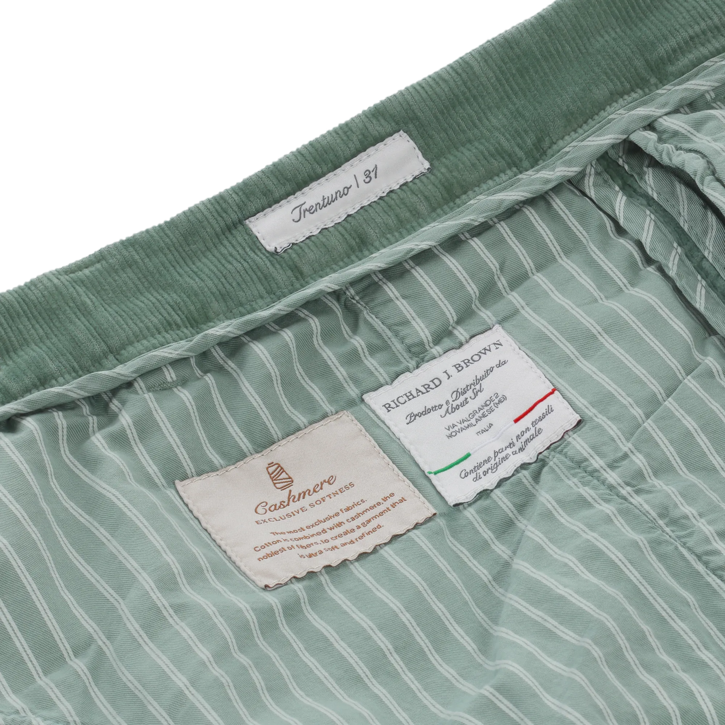 Slim-Fit Stretch-Cotton Velvet Trousers in Green