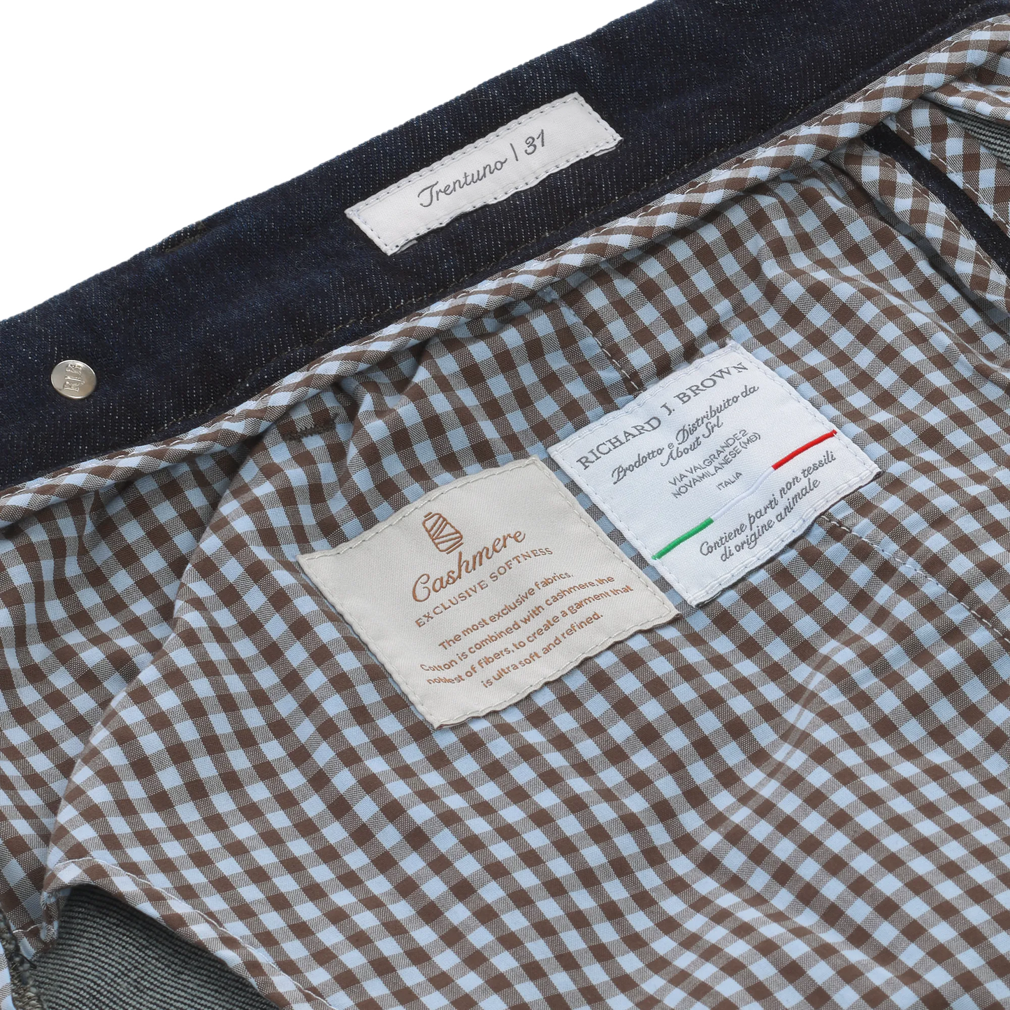 Slim-Fit Stretch-Cotton Trousers in Denim Blue