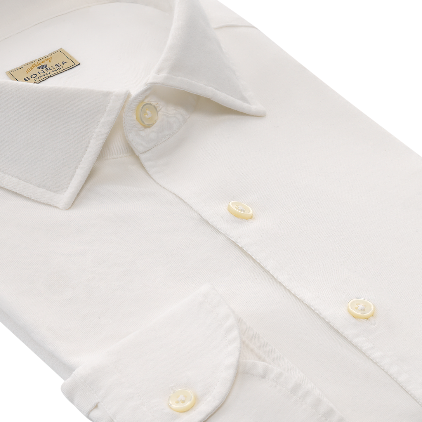 Sonrisa Cotton-Jersey White Shirt - SARTALE
