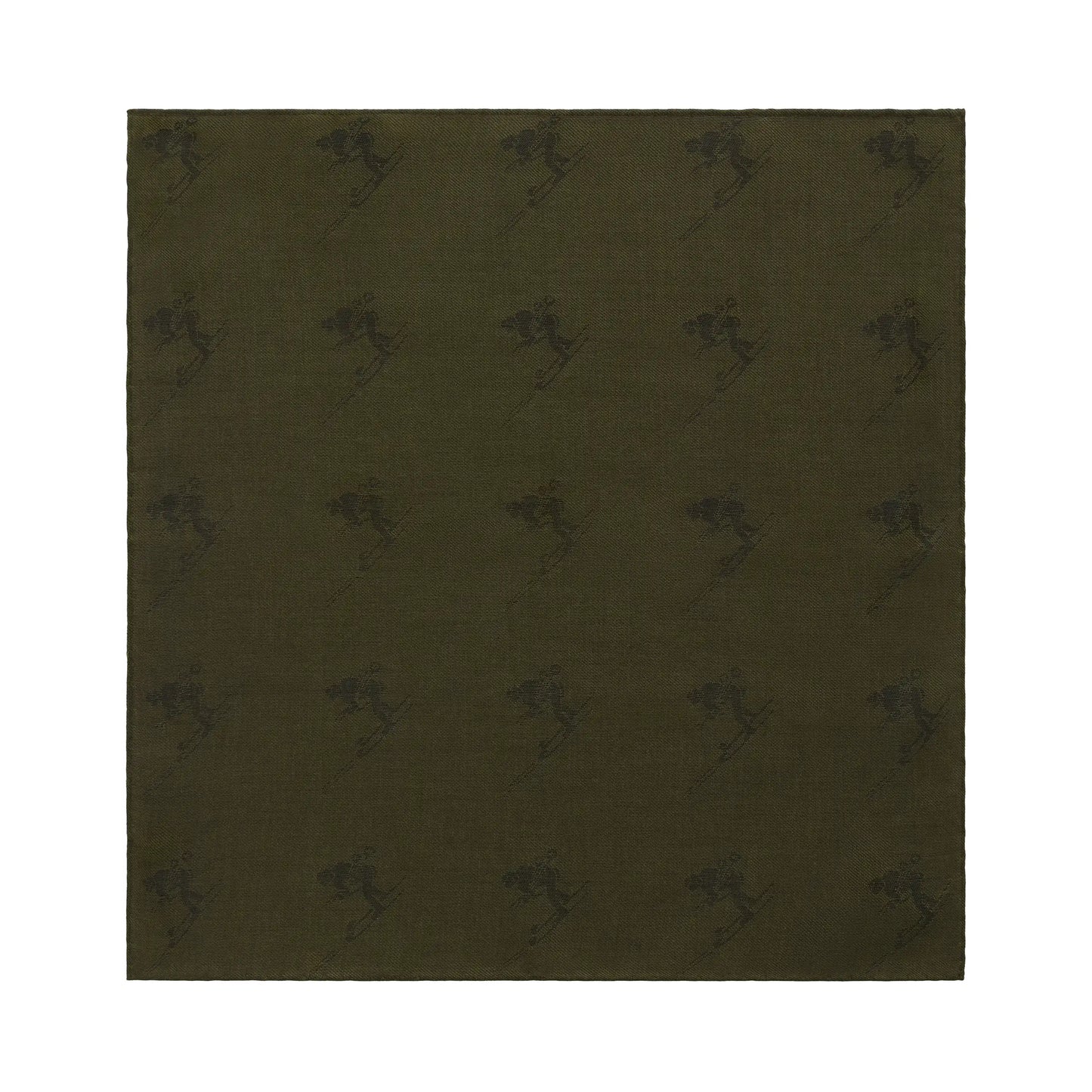 Printed Cashmere-Blend Pocket Square in Green