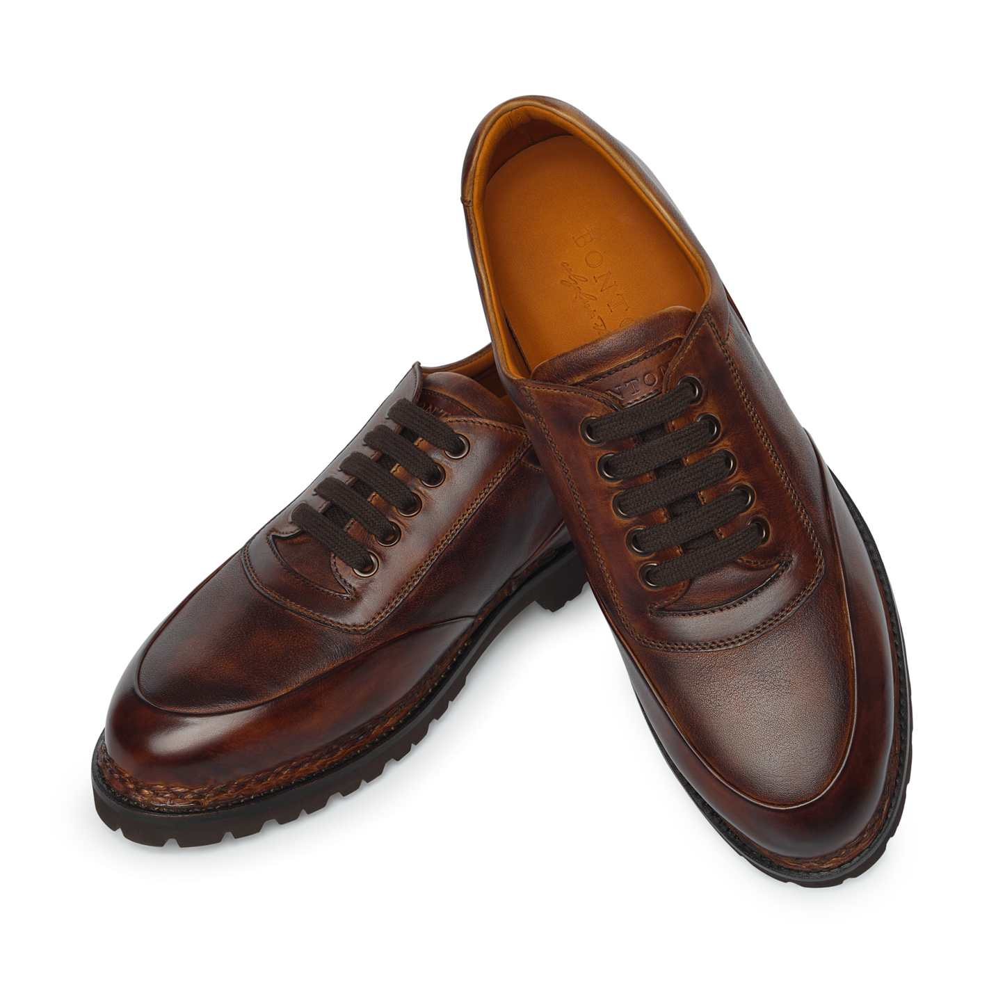 "Superiore" Classic Leather Sneaker in Brown