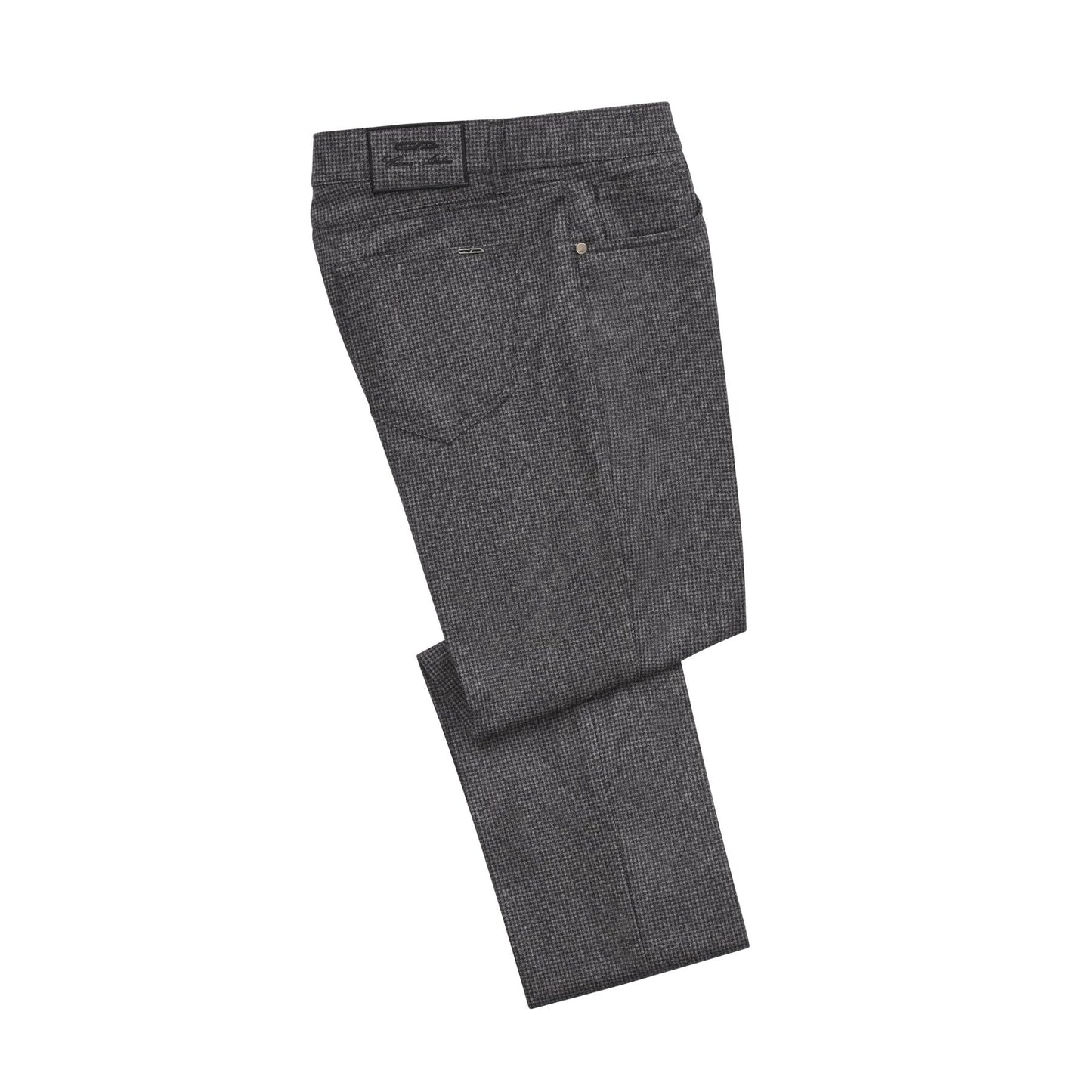 Cesare Attolini Slim-Fit Houndstooth Wool Trousers in Grey - SARTALE
