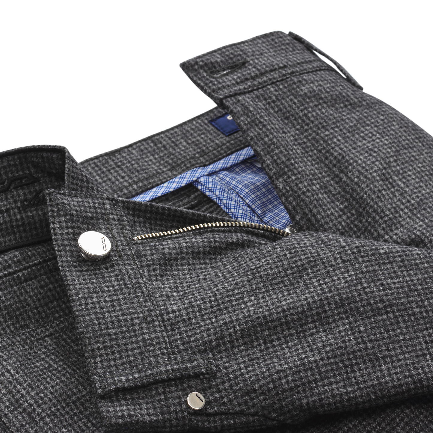 Cesare Attolini Slim-Fit Houndstooth Wool Trousers in Grey - SARTALE