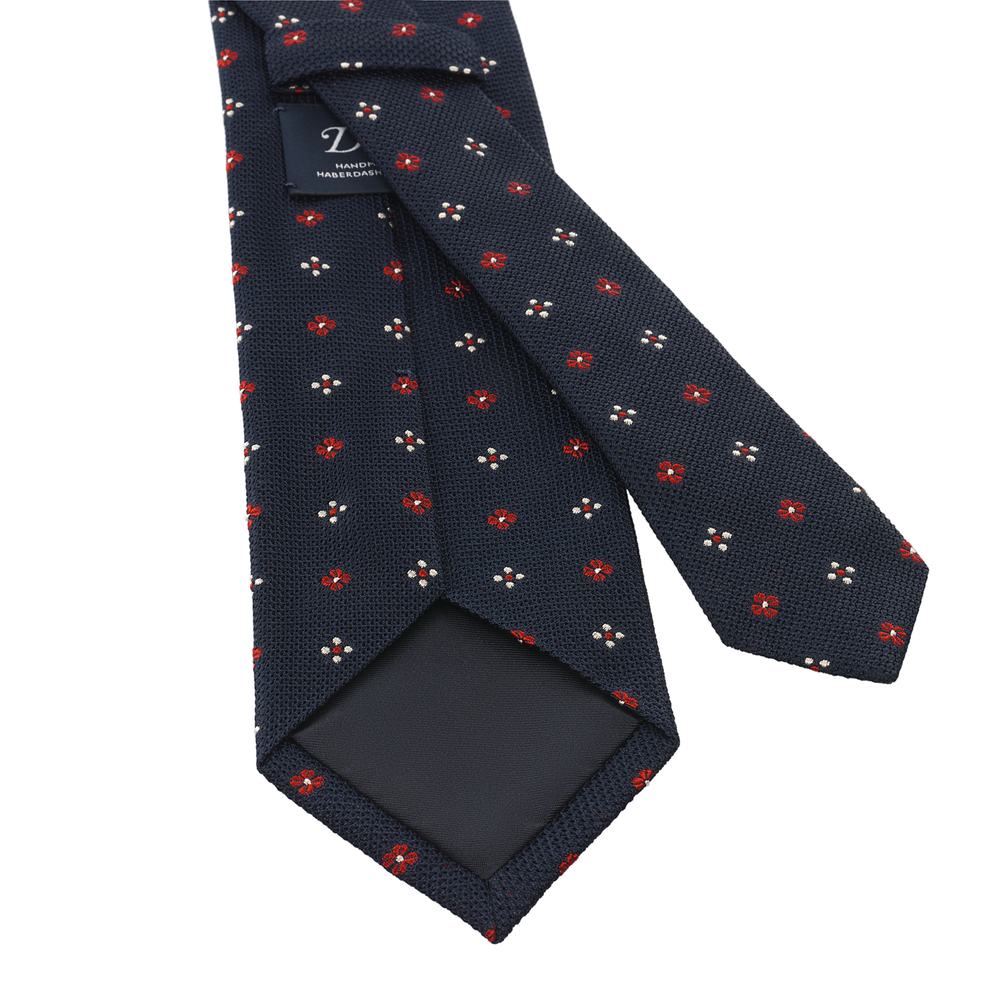 Woven Grenadine Silk Tie with Blue Design