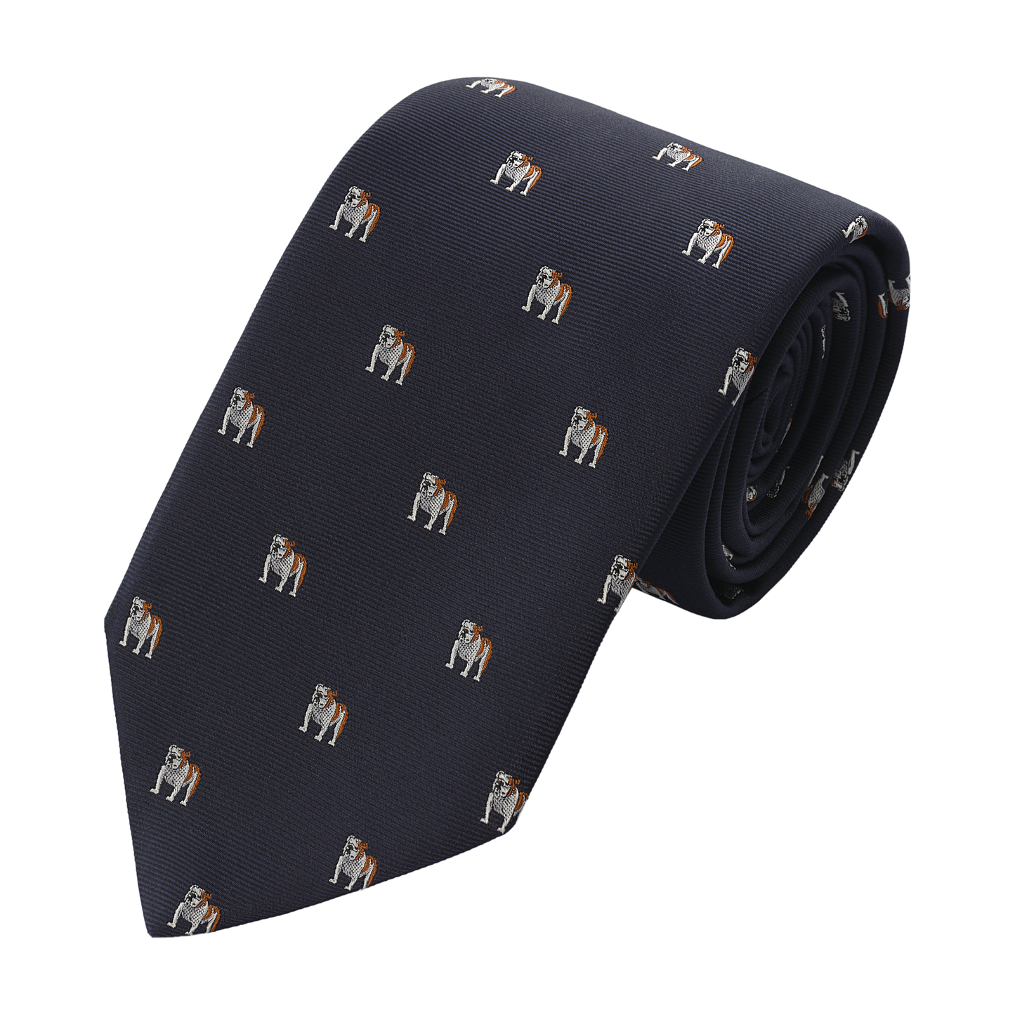 Embroidered Silk Tie in Blue
