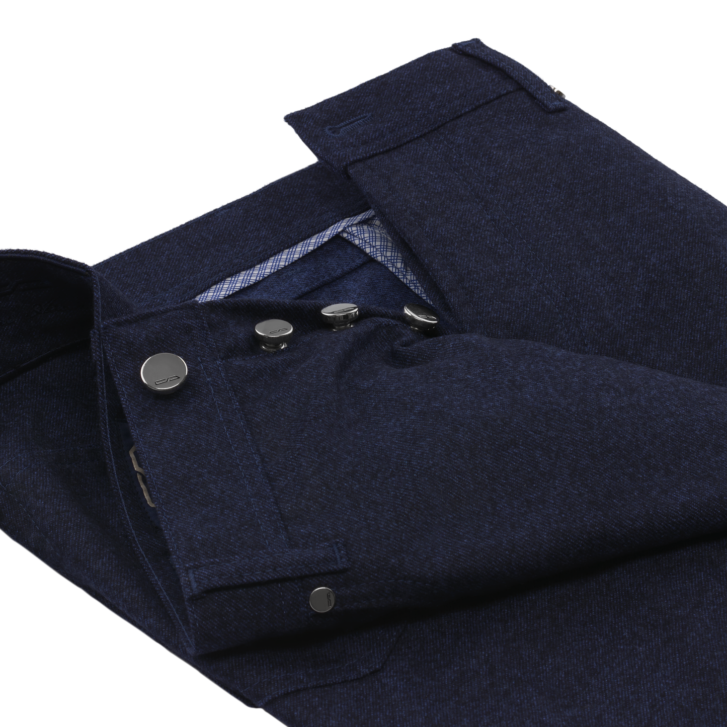 Cesare Attolini Slim-Fit Wool Trousers in Blue - SARTALE