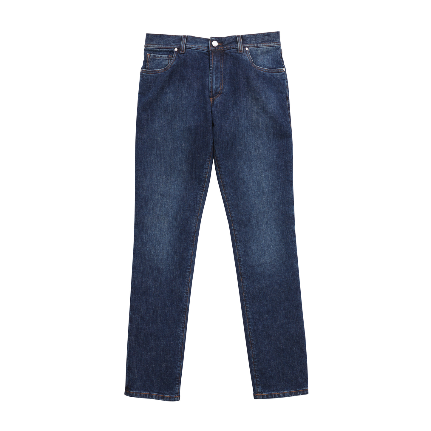 Cesare Attolini Regular-Fit-Stretch-Cotton Denim Blue Jeans - SARTALE