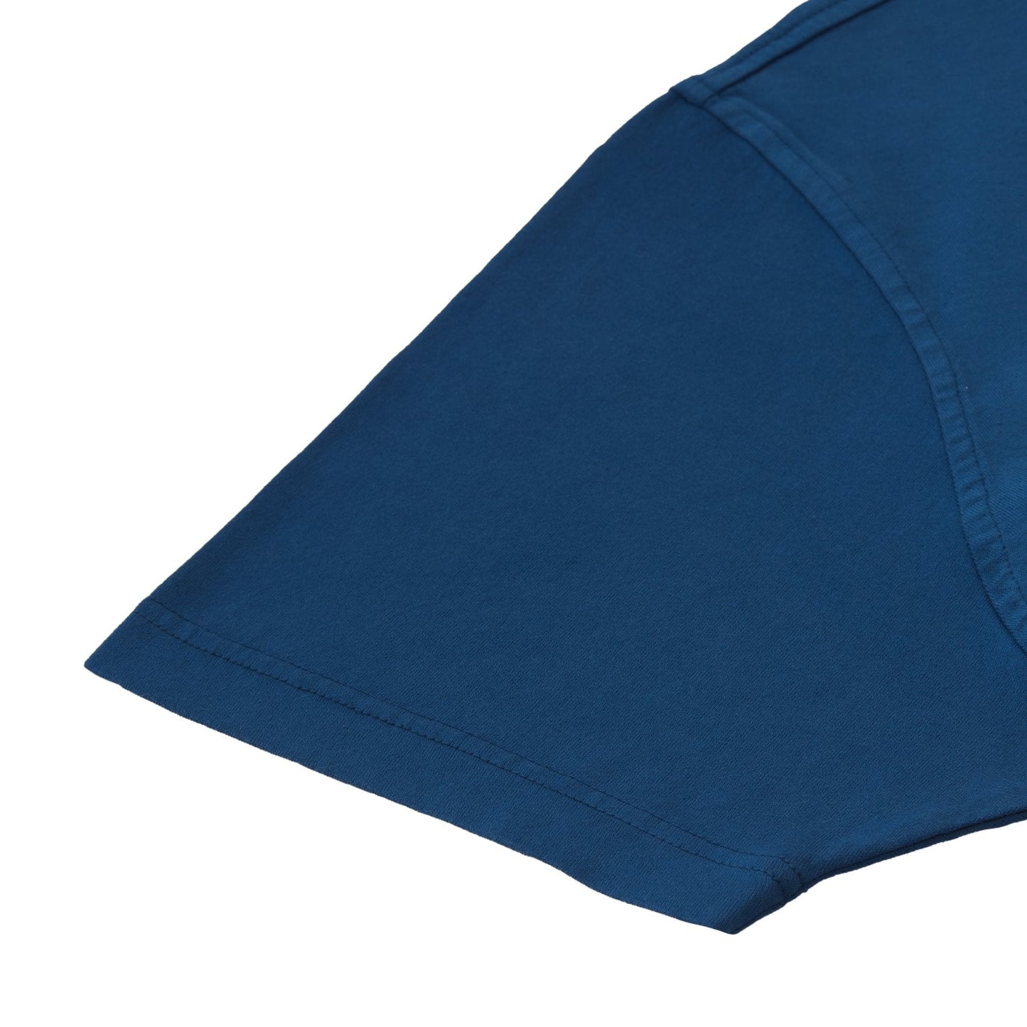 Mandelli Crew-Neck Jersey-Cotton T-Shirt in Aegean Blue - SARTALE