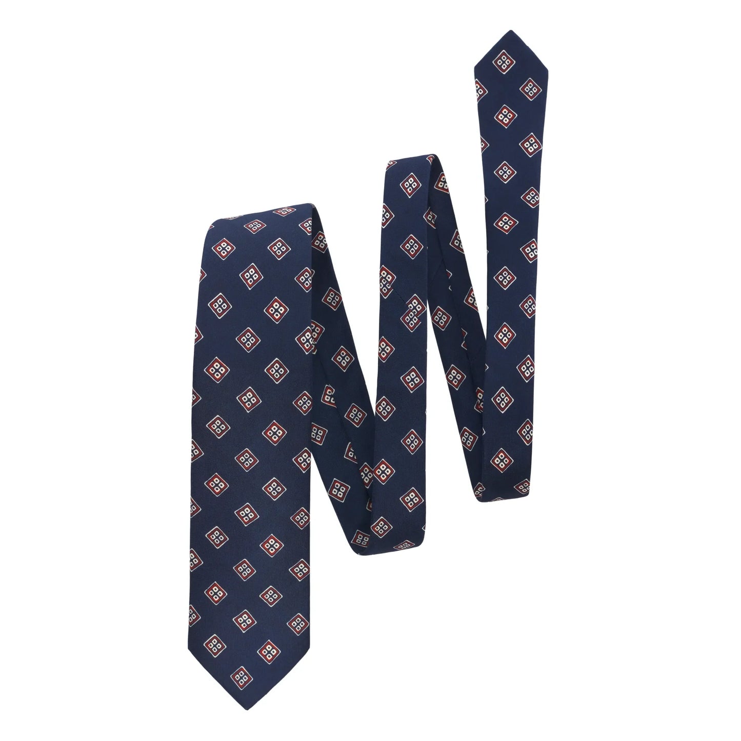 Self Printed Silk Tie in Blue