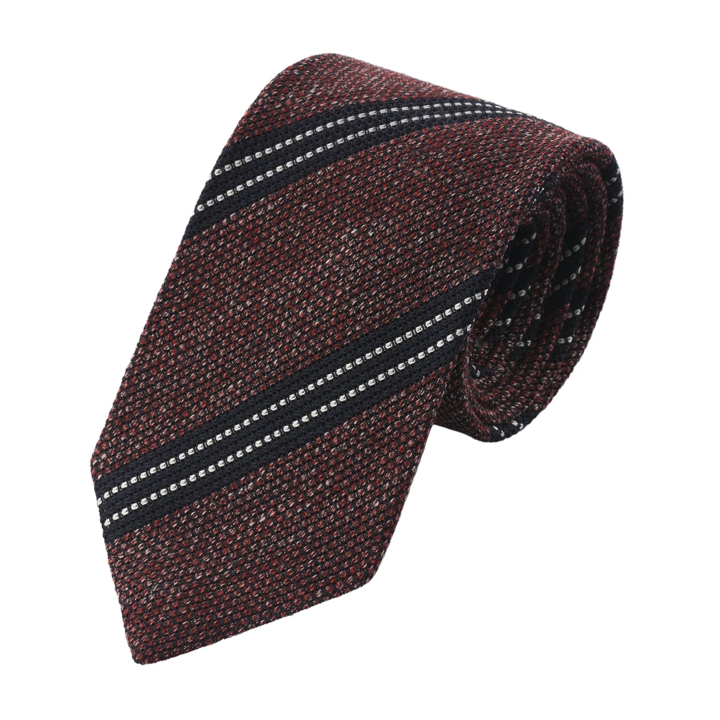 Regimental Grenadine Tie in Red