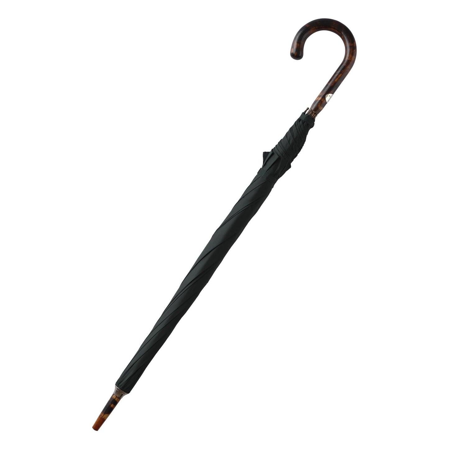 Bontoni Tiger Hickory Wood-Handle Umbrella in Green - SARTALE