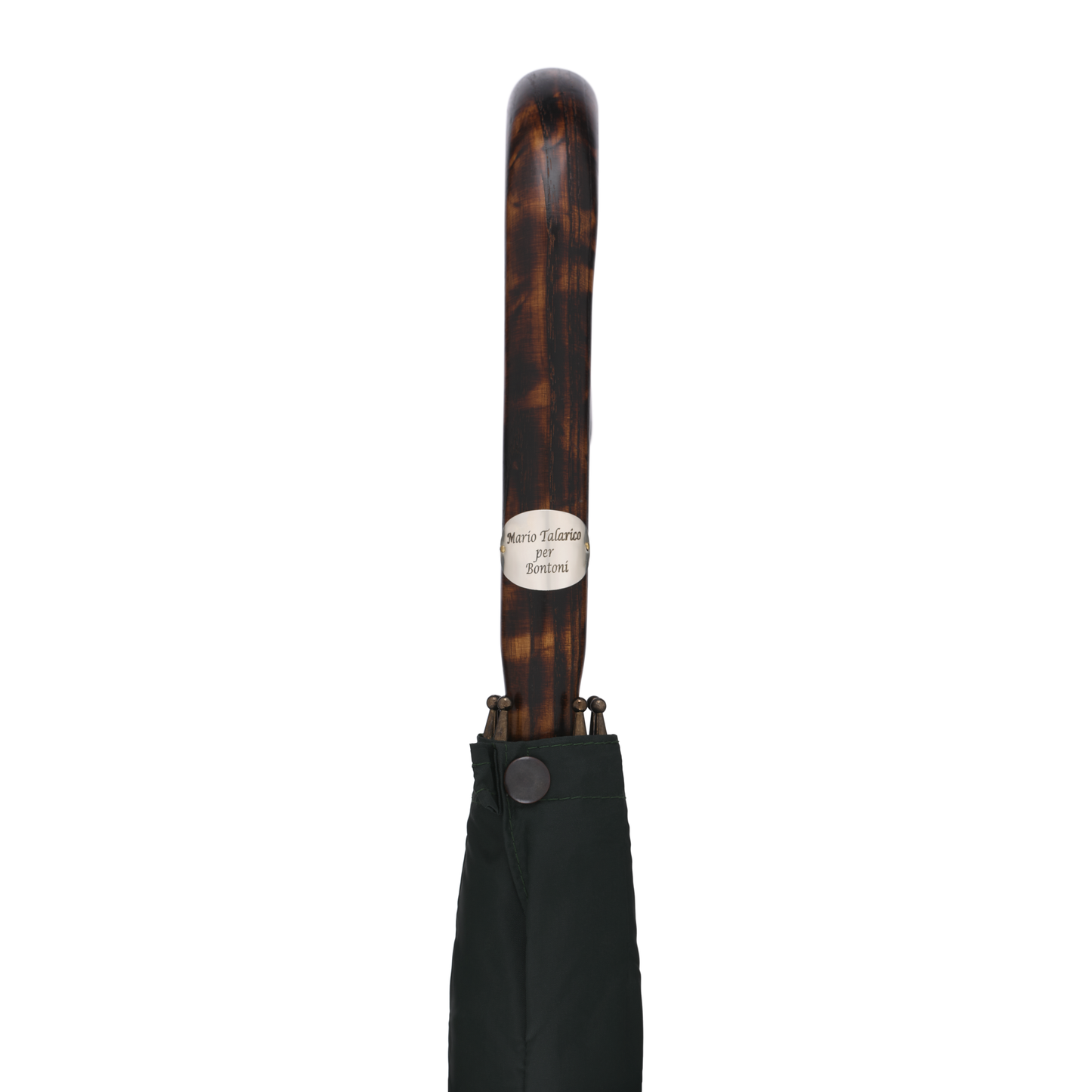 Tiger Hickory Wood-Handle Umbrella in Green
