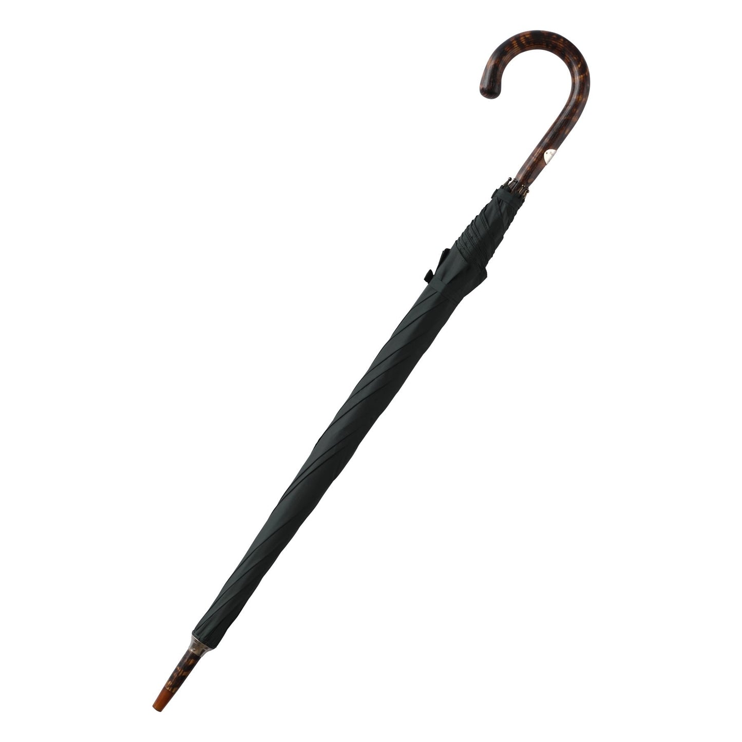 Bontoni Tiger Hickory Wood-Handle Umbrella in Green - SARTALE