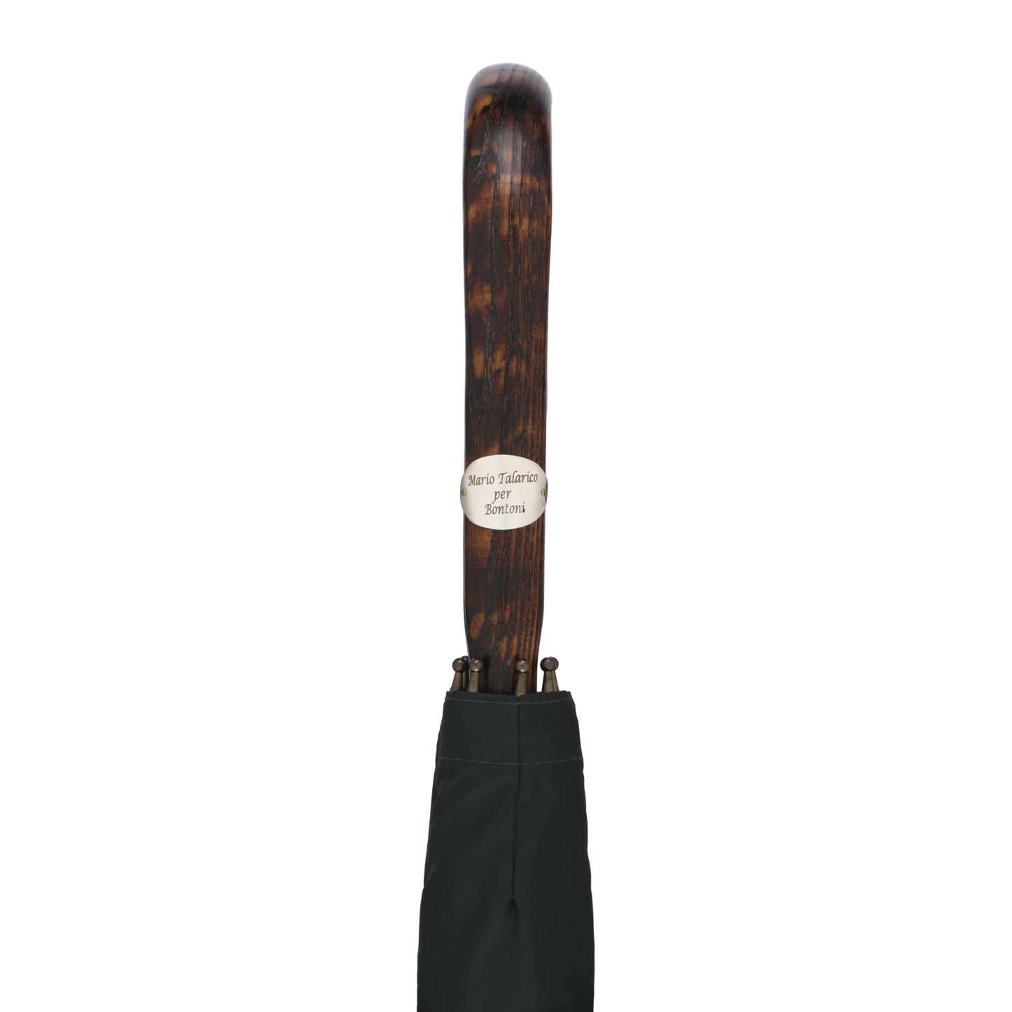Tiger Hickory Wood-Handle Umbrella in Green