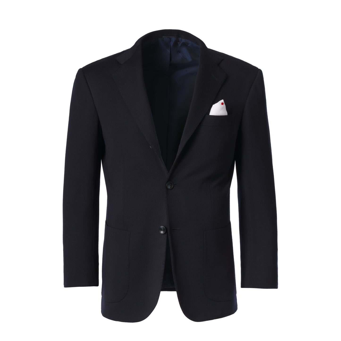 Kiton Unstructured Virgin Wool Suit in Dark Blue - SARTALE