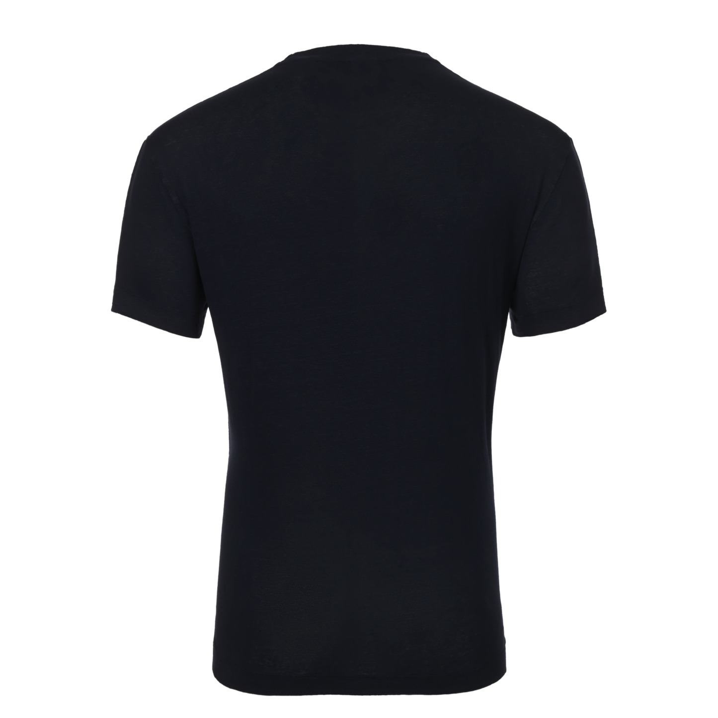Crew-Neck Linen T-Shirt in Dark Blue
