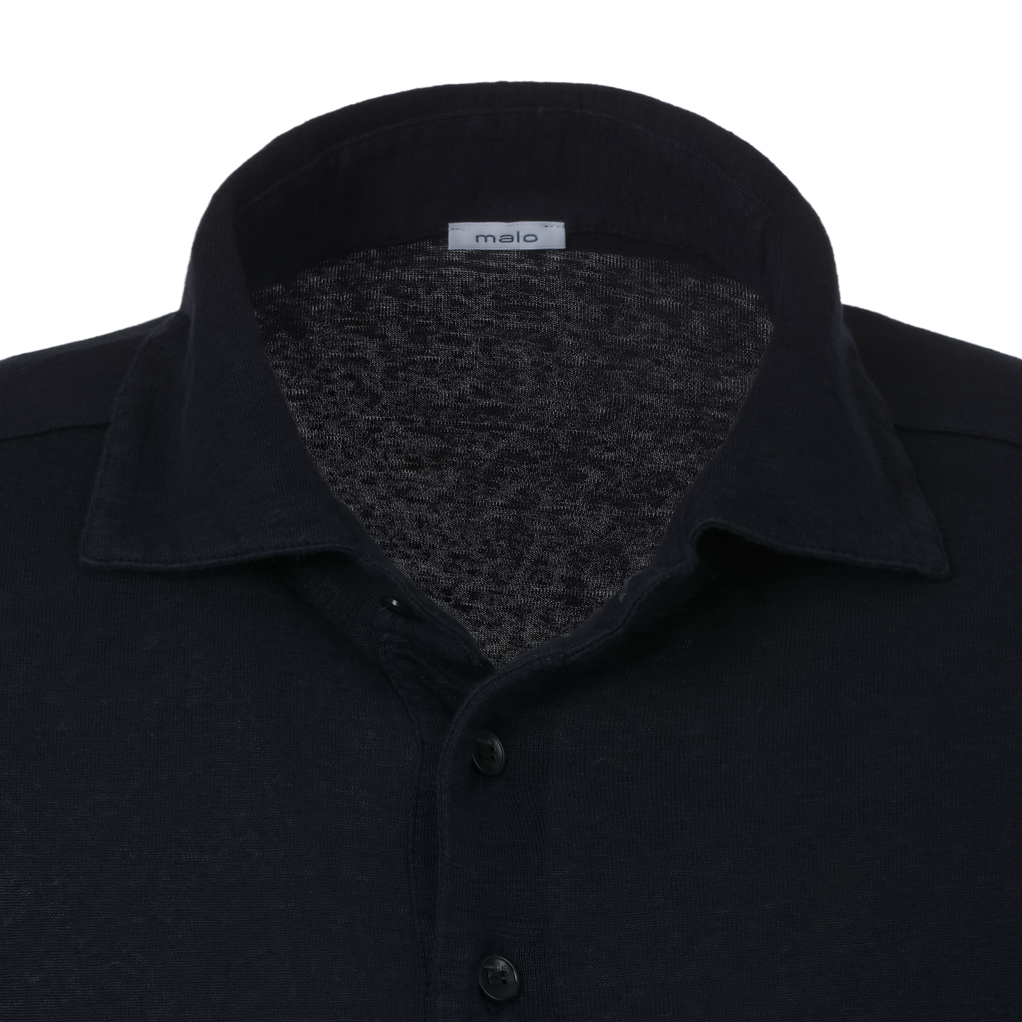 Linen Polo Shirt in Navy
