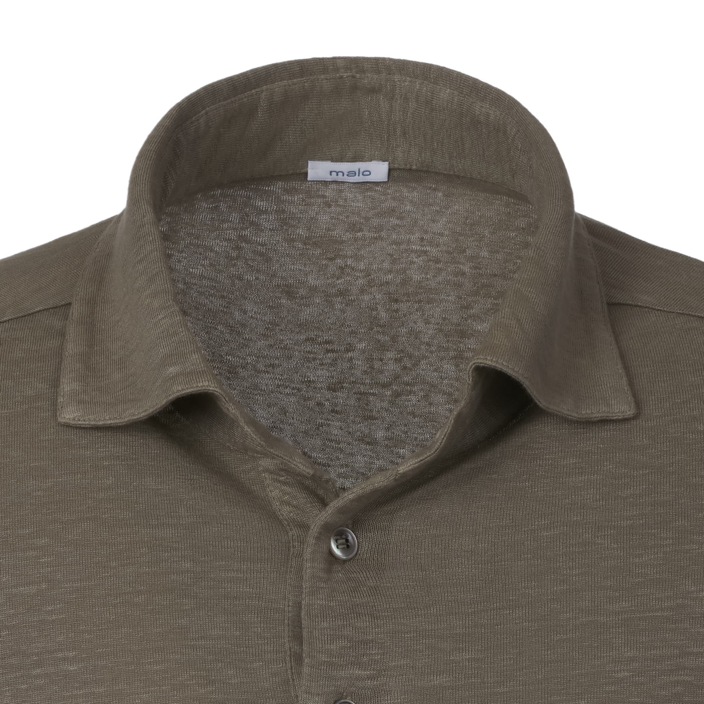 Linen Polo Shirt in Taupe