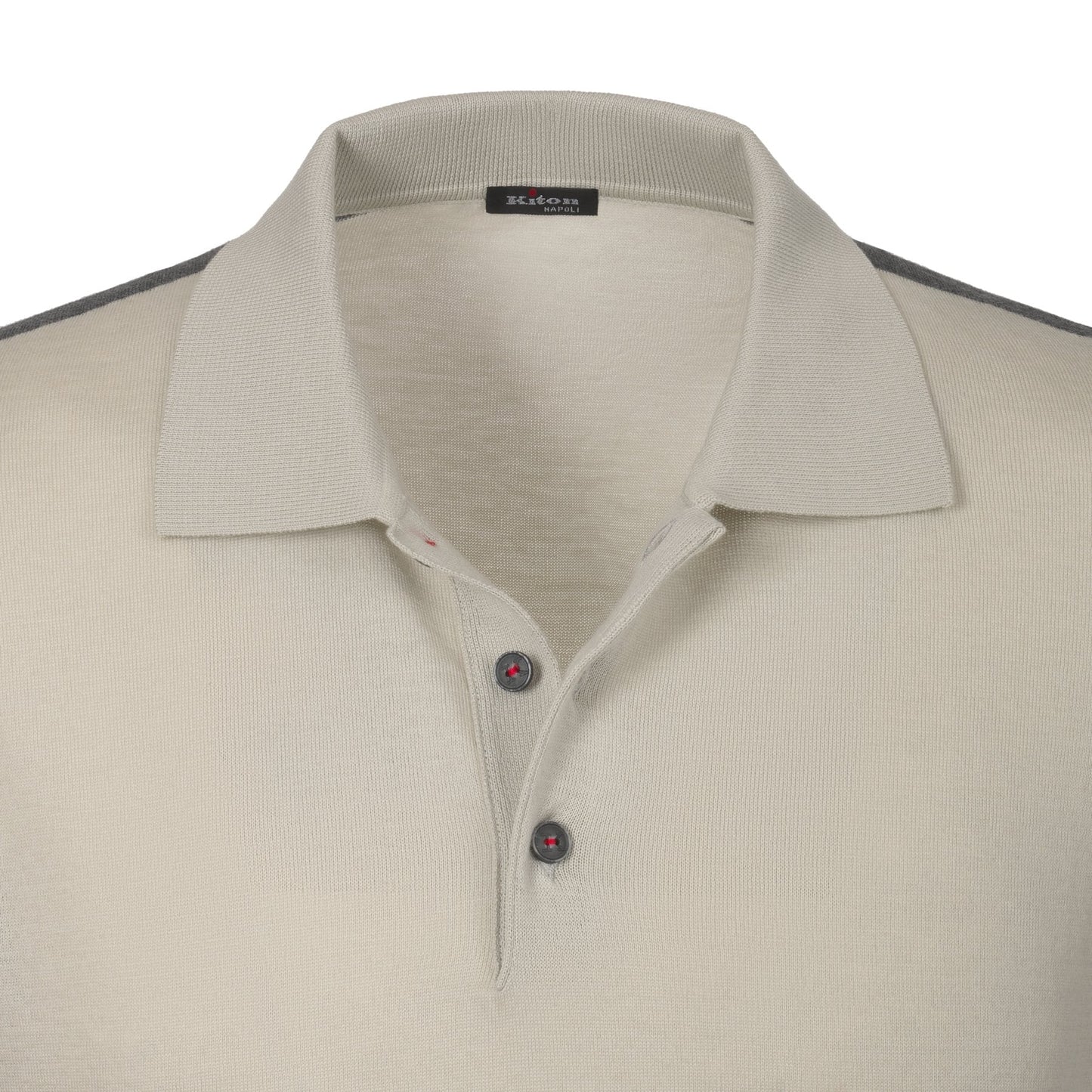 Kiton Cotton Polo Shirt in Light Grey - SARTALE
