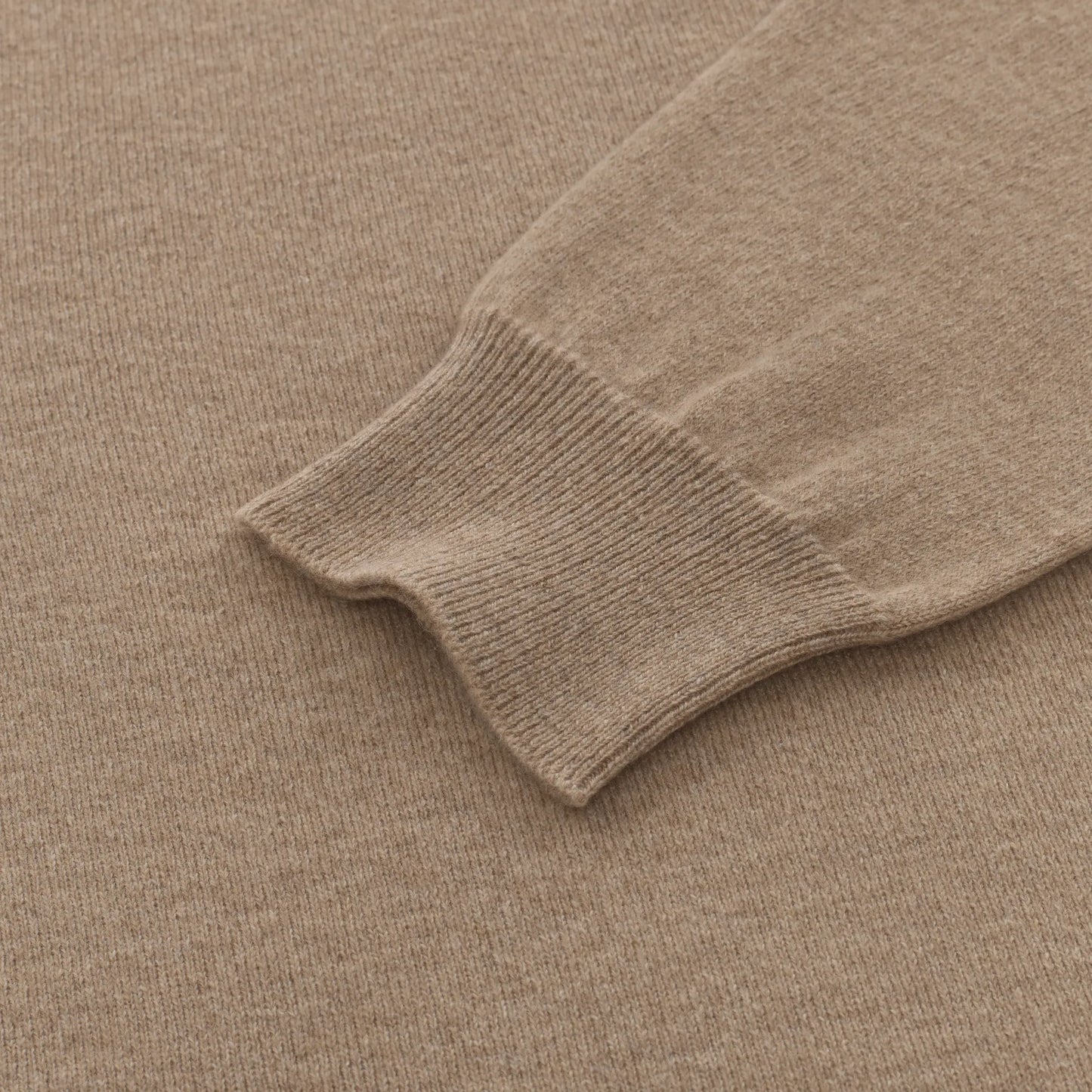 Knitted Cashmere Sweater in Light Brown