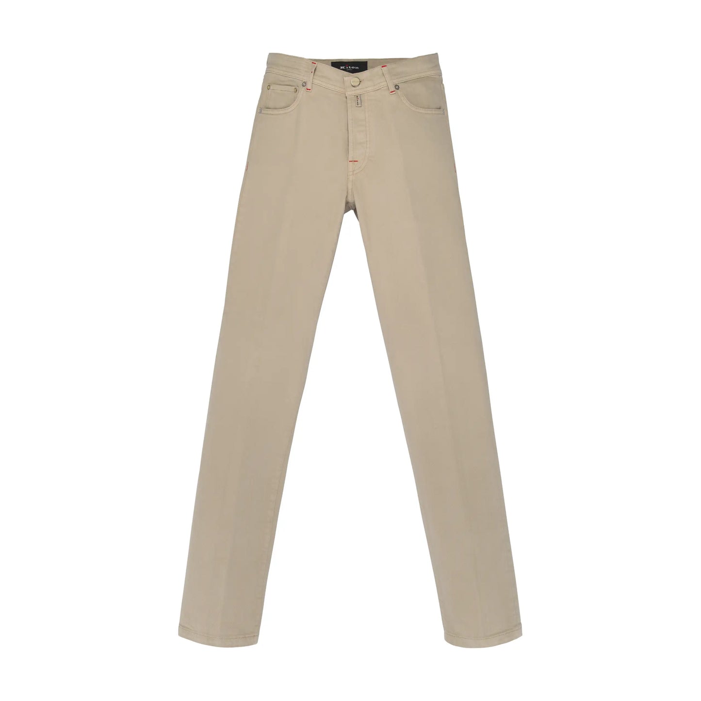 Slim-Fit Five-Pocket Jeans in Beige