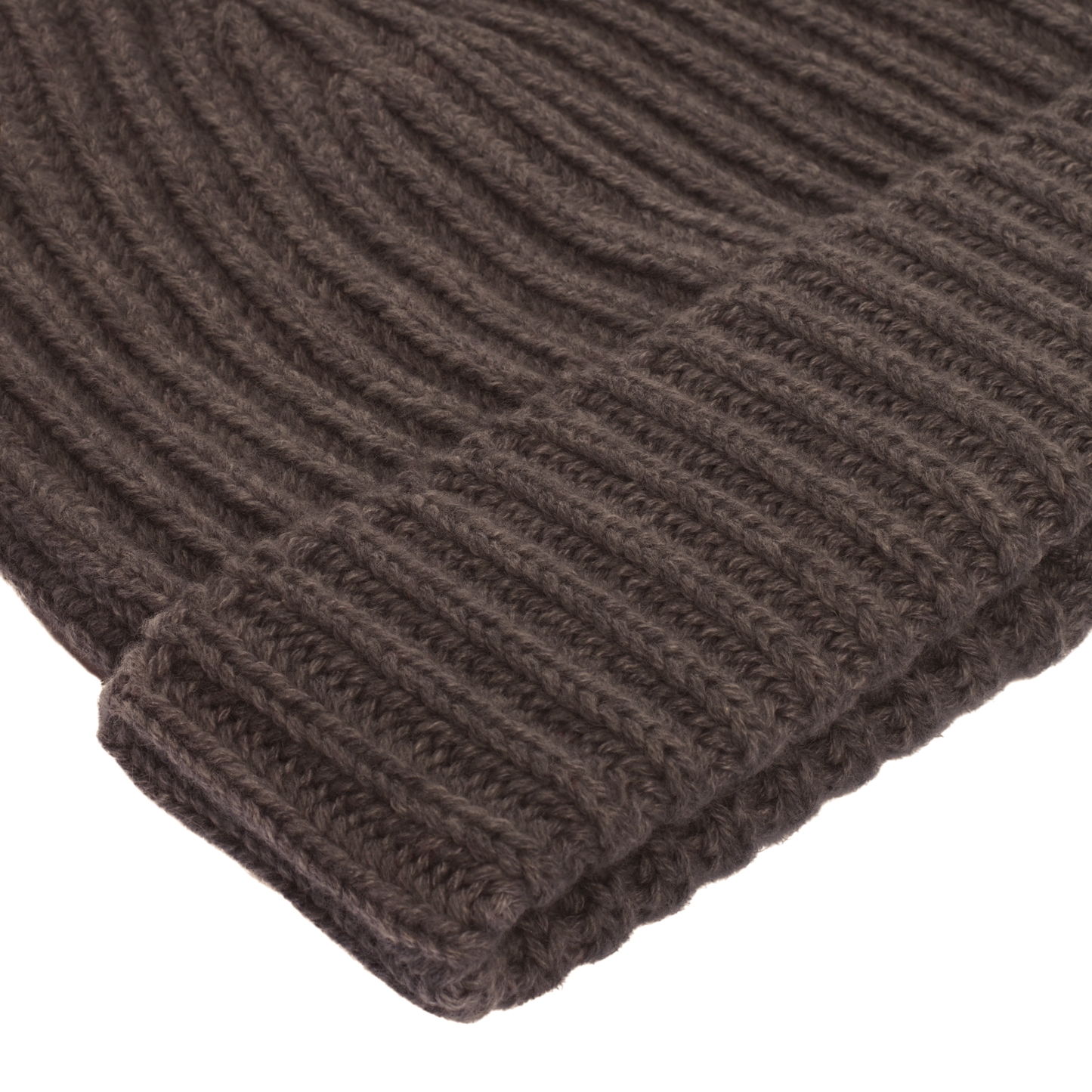 Malo Ribbed Cashmere Beanie in Braun - SARTALE