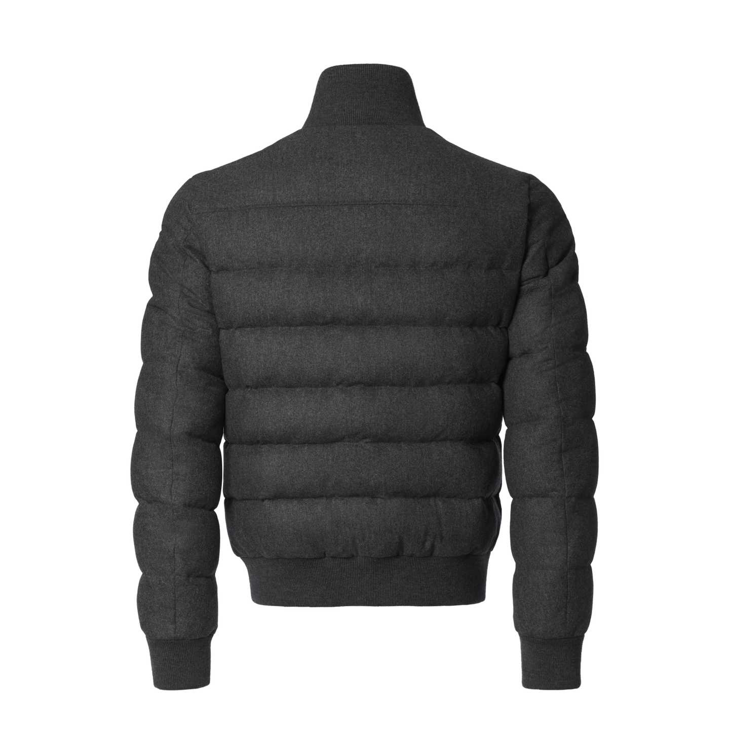 Kiton Quilted Suede und Wool Bomber Jacket in Brown - SARTALE