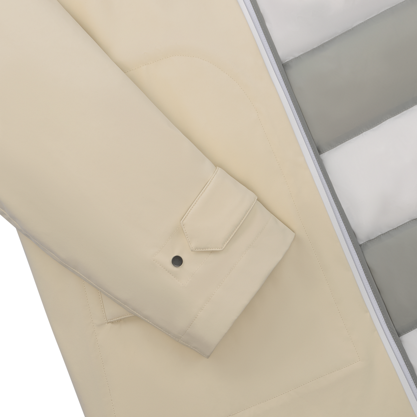 Kiton Padded Hooded Parka in Creme - SARTALE