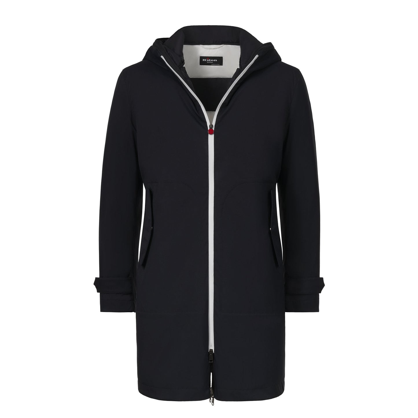 Kiton Padded Hooded Parka in Dark Blue - SARTALE