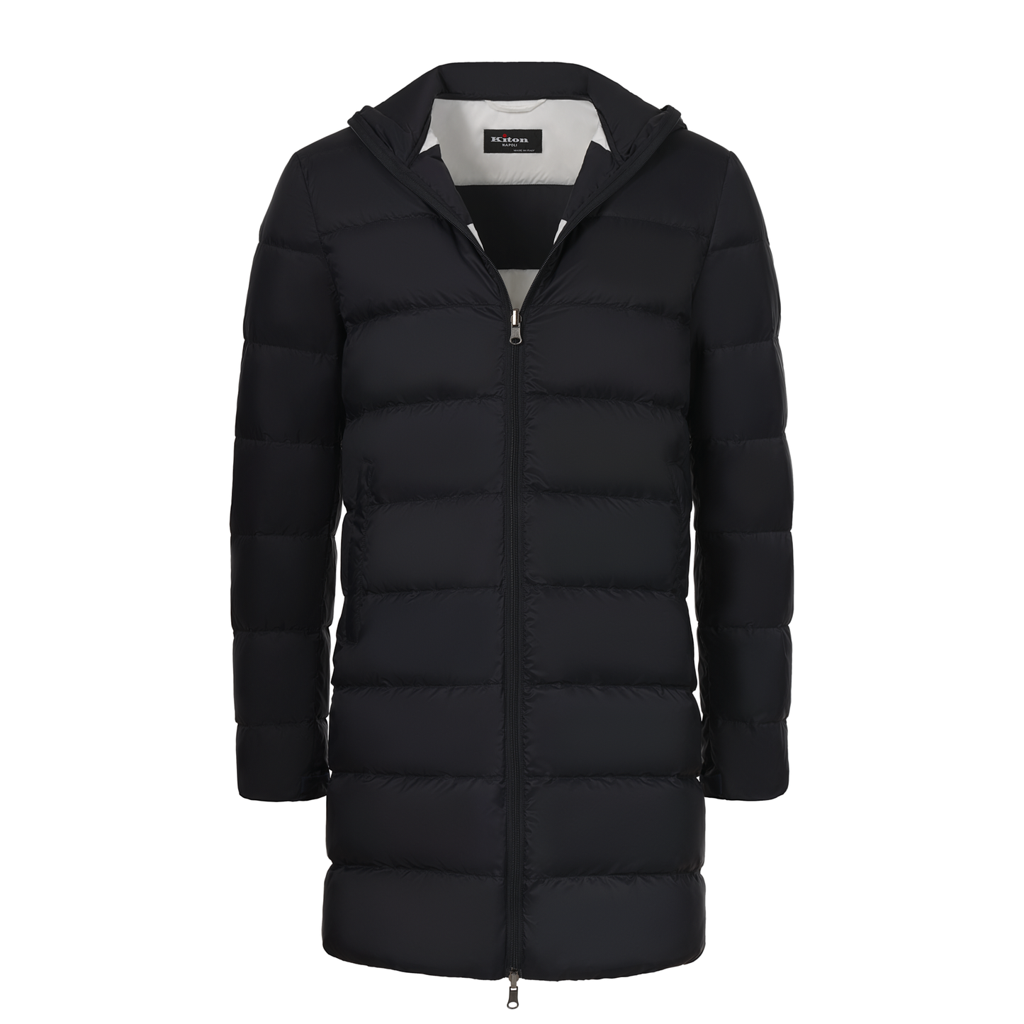 Kiton Padded Hooded Parka in Dark Blue - SARTALE
