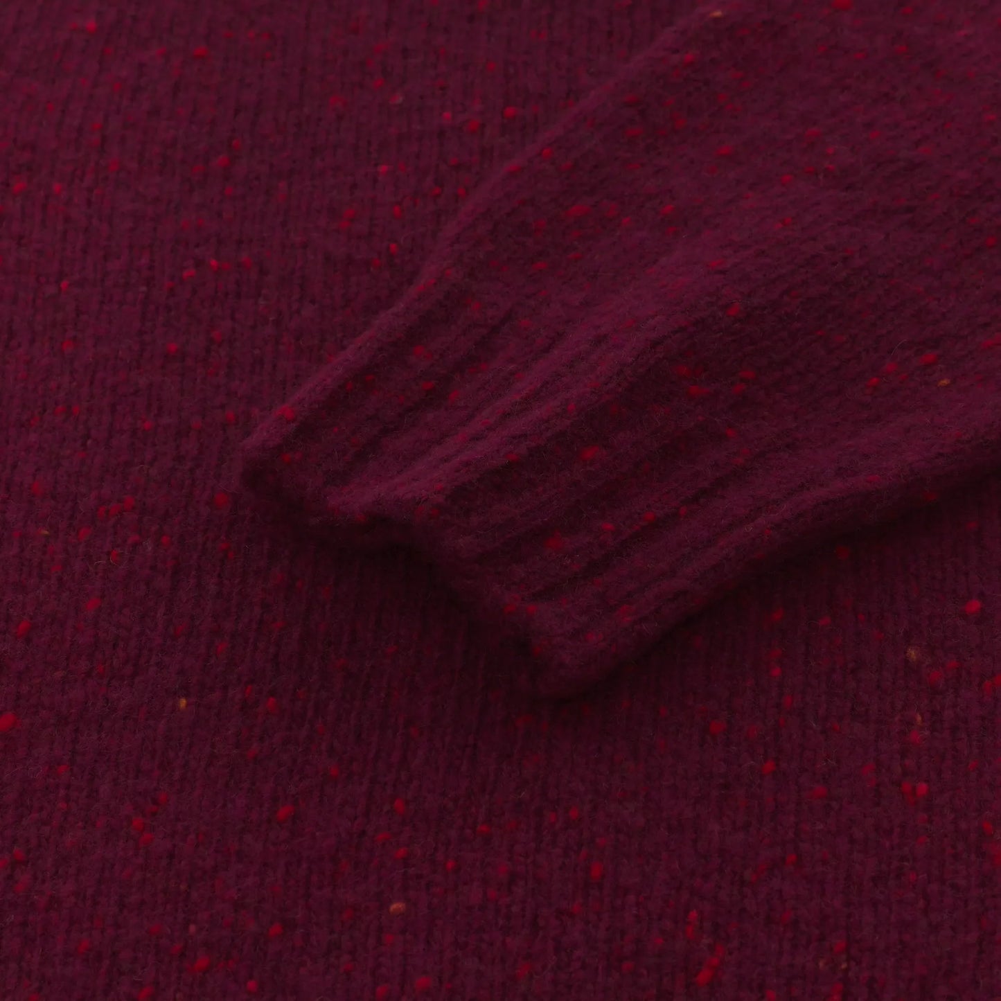 Knitted Cashmere Sweater in Red Melange