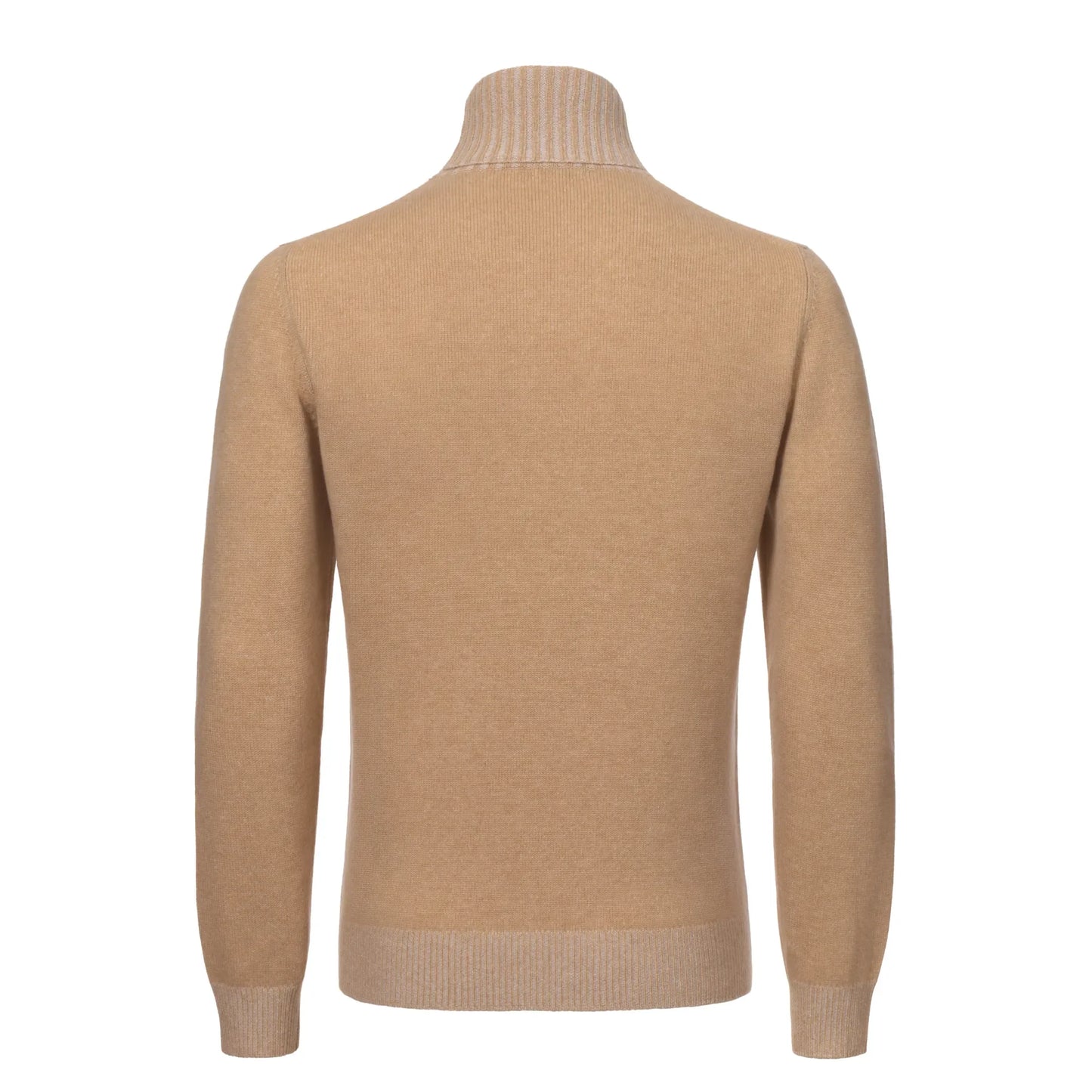 Turtleneck Cashmere Sweater in Sand Brown