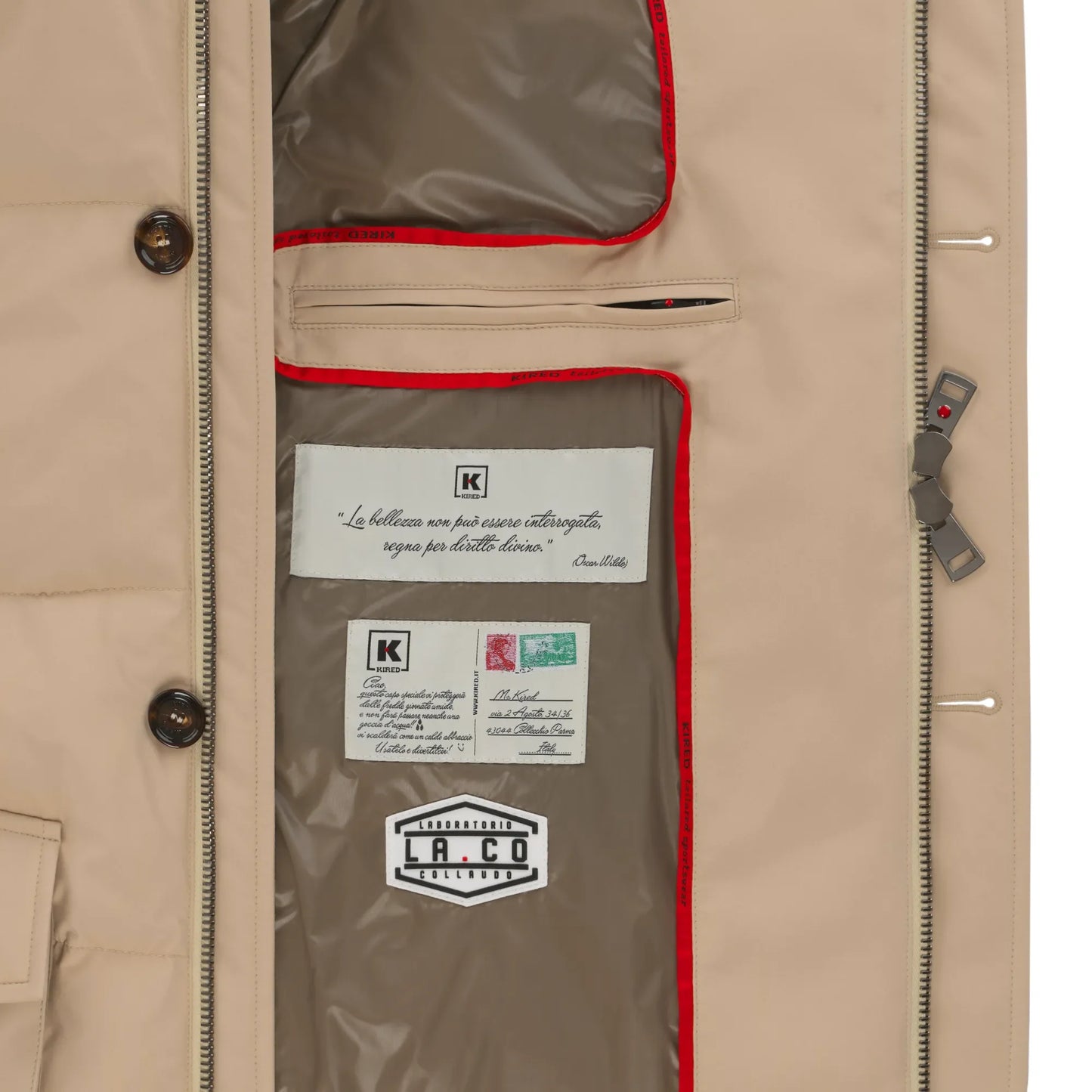 Raccoon Parka Jacket in Champagne