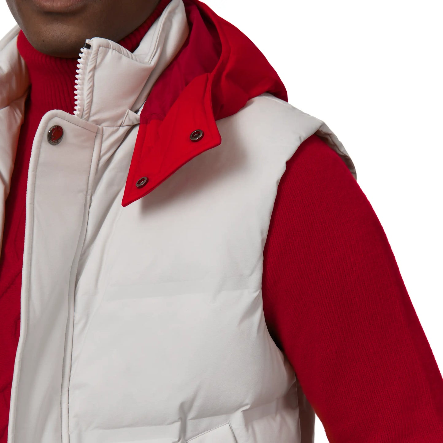 Quilted Shell Hooded Down Vest