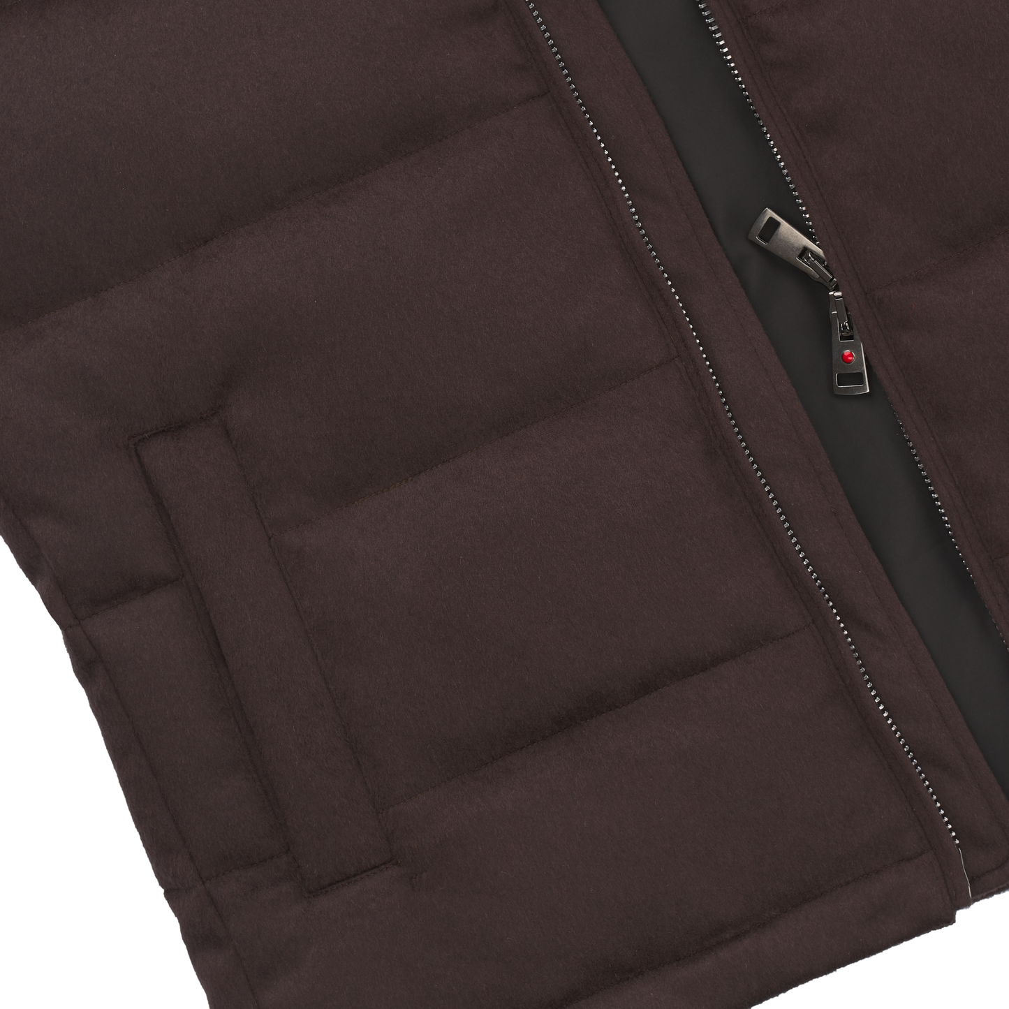 Kired Quilled Shell Cashmere Hooded Down Jacket - SARTALE