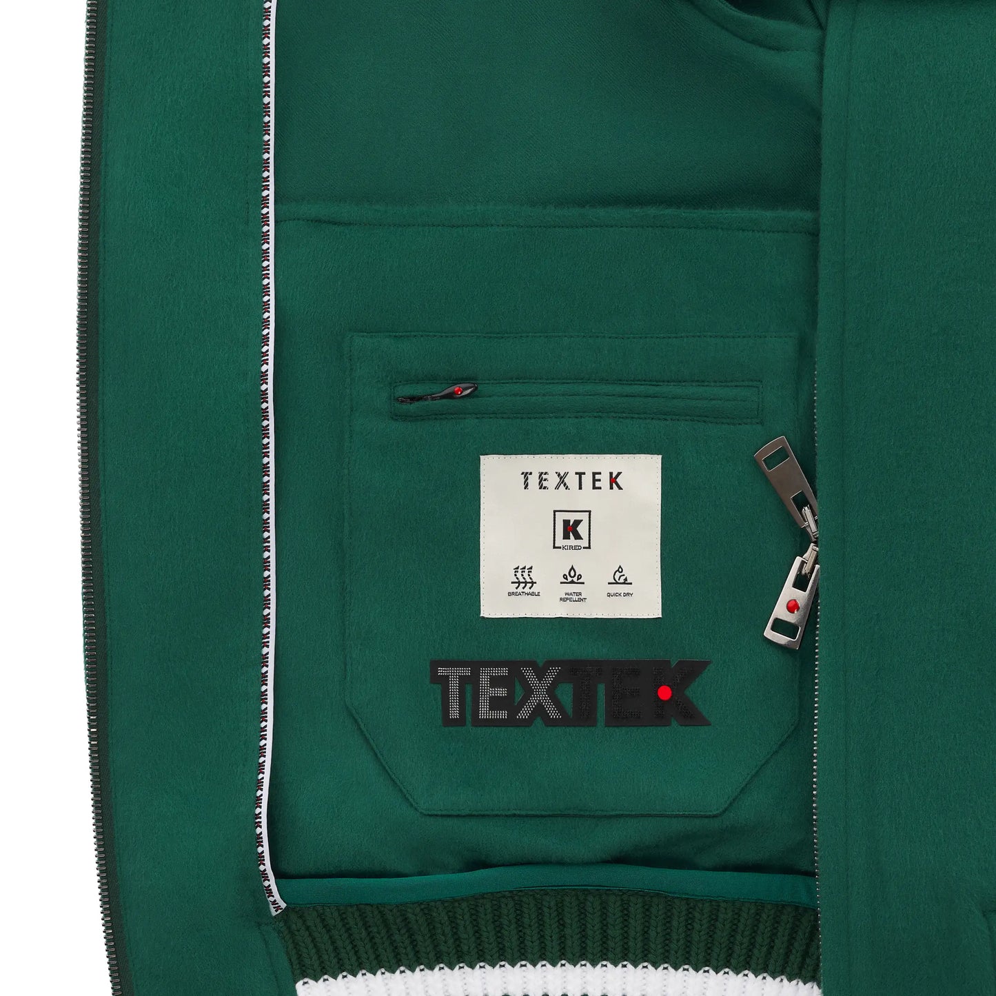 Cashmere Bomber Jacket in Pine Green