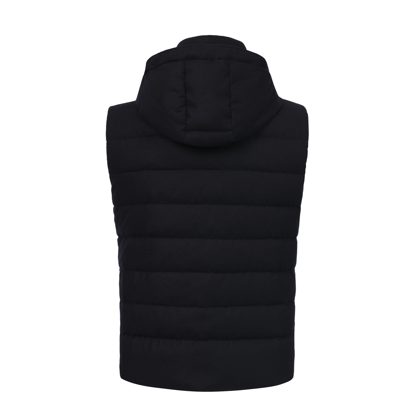 Kired Quilted Shell Hooded Down Vest in Dark Blue - SARTALE