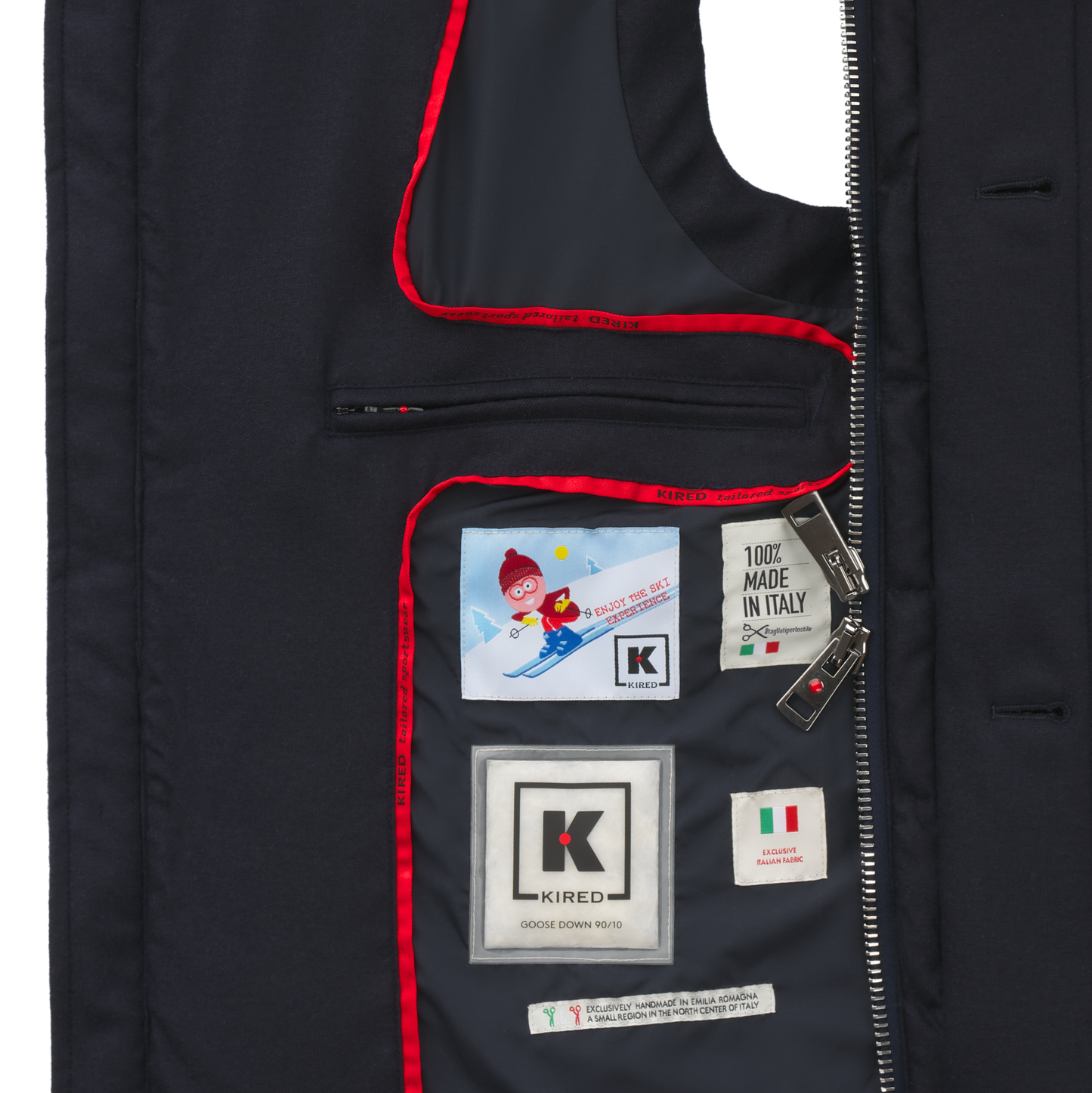 Kired Quilted Shell Hooded Down Vest in Dark Blue - SARTALE