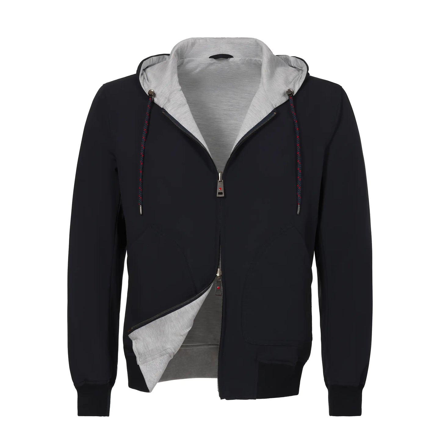 Hooded Reversible Bomber in Dark Blue