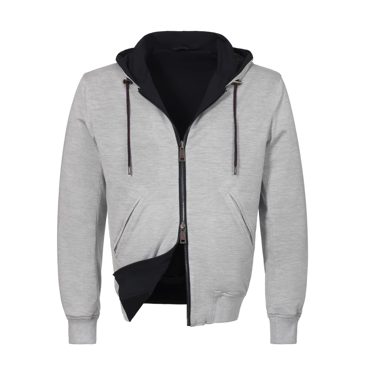 Hooded Reversible Bomber in Dark Blue