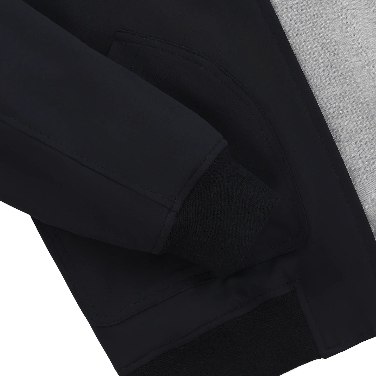 Hooded Reversible Bomber in Dark Blue
