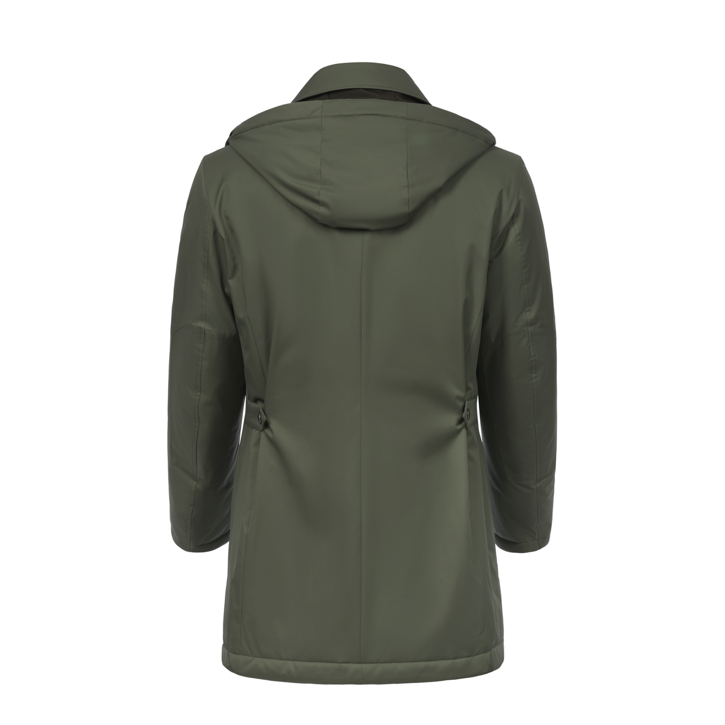 Kired Hooded Mackintosh Jacket in Olive Green - SARTALE